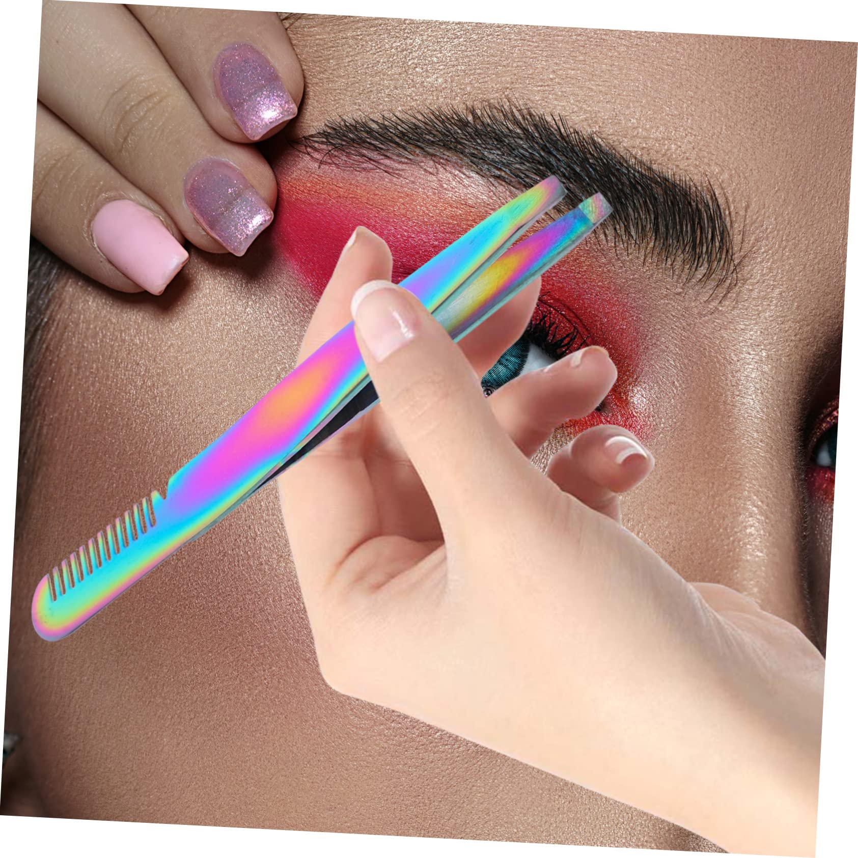 Mipcase 20pezzi Pinzette Per Sopracciglia Inossidabile Professionale Per Donne Design Elegante e Facile Da Pulire Per Rimuovere Sottocutanei e Trucco