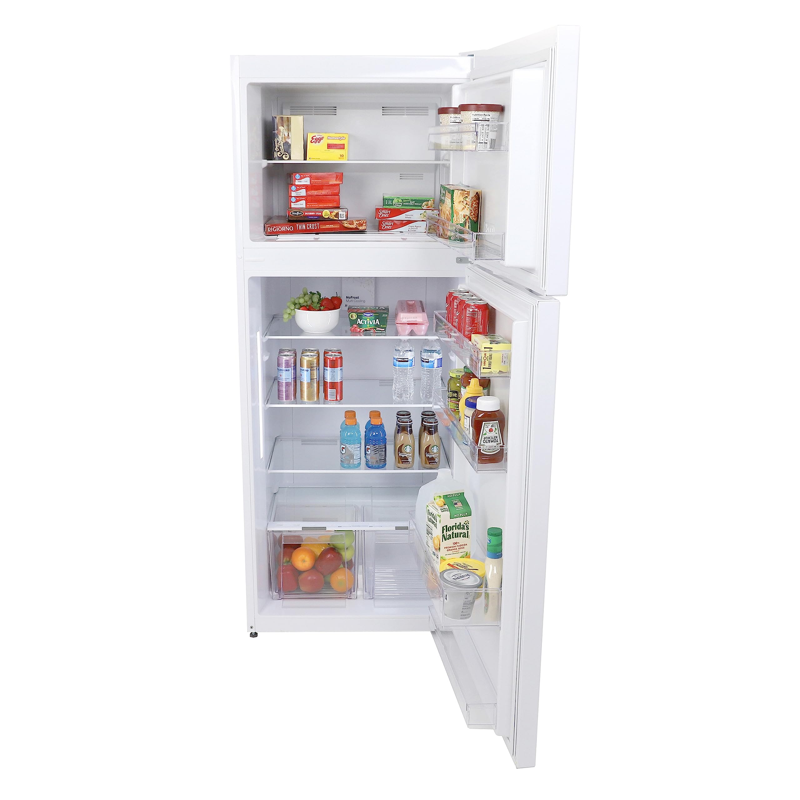 West Bend Apartment Refrigerator Freestanding Dual Door Design Fridge With Top Freezer, Adjustable Electronic Control And Frost Free Defrost, For Condo, House, Small Kitchen Use, 14.3-Cu.Ft, White on Fridge.com - View 2