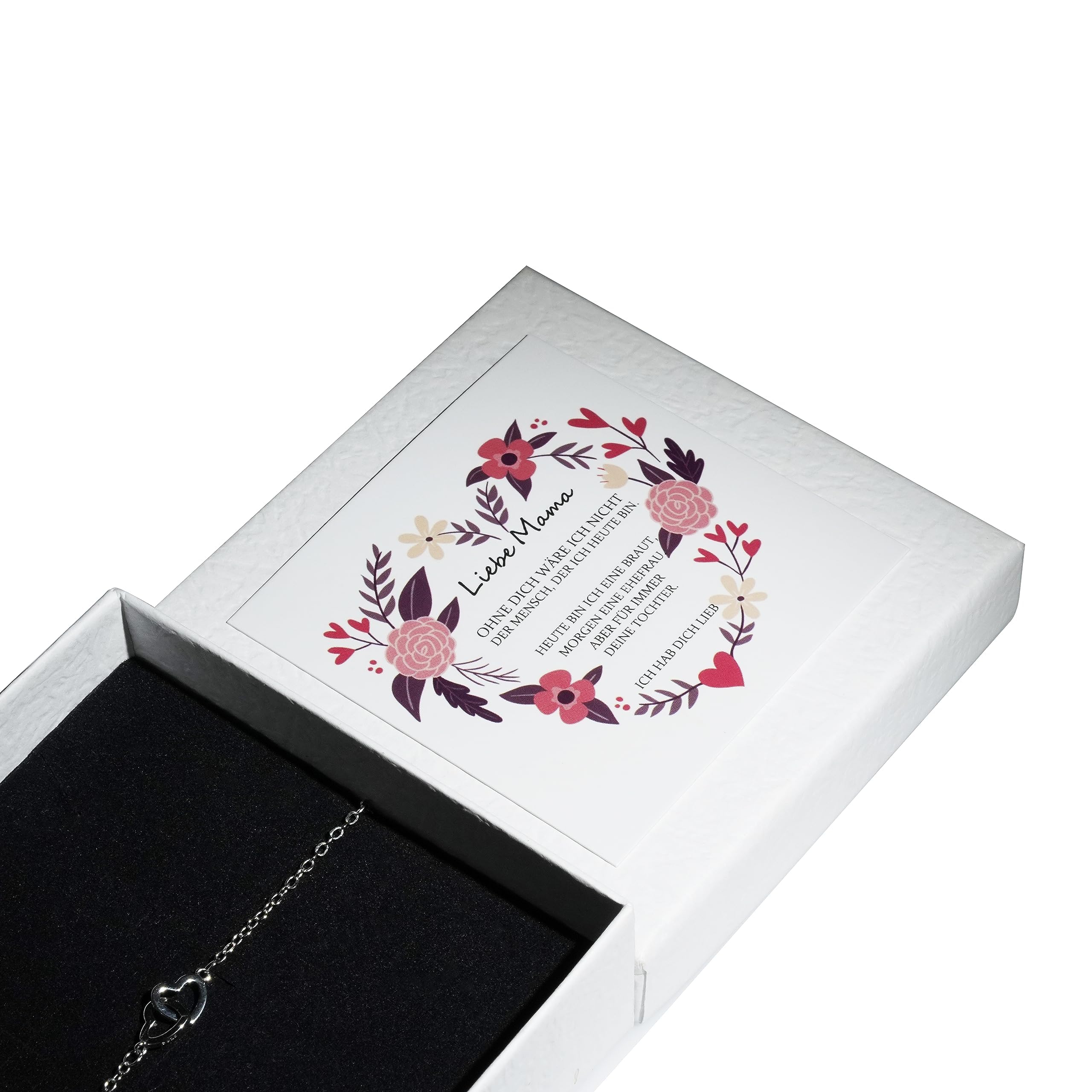 Brautmutter Armband, Brautmutter Geschenk mit Herz Armband und Karte - Heute Bin Ich Eine Braut, Morgen Eine Ehefrau, Aber für Immer Deine Tochter - Hochzeit Geschenkidee Braumutter