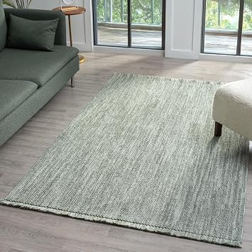 LUXE WEAVERS Machine-Woven Stain-Resistant Area Rug Green 6x9