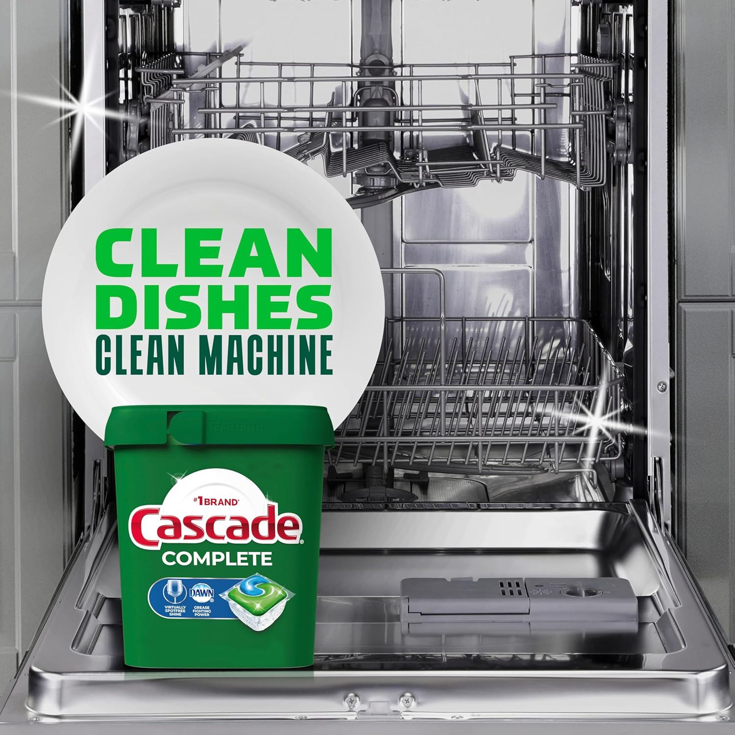 Cascade Complete Dishwasher Pods, Dishwasher Detergent, Dish Detergent Soap, Fresh, 112 count - Image 6