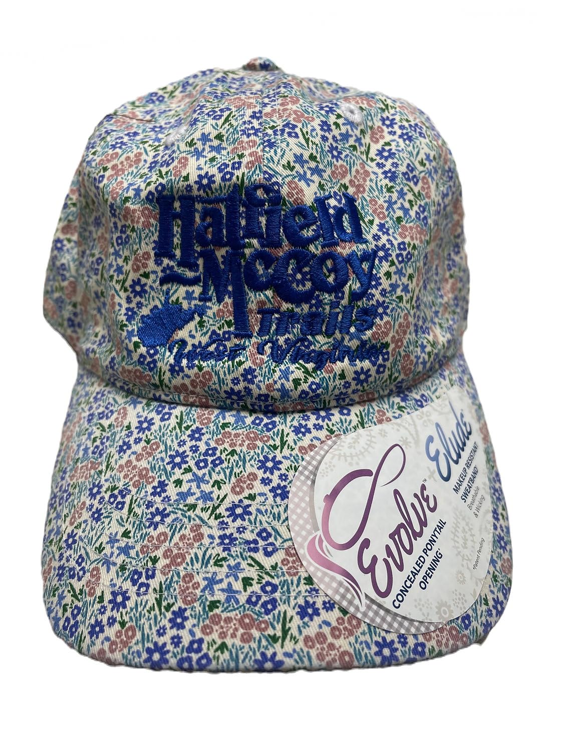 Hatfield-McCoy Trails West Virginia Mesh Trucker Hat, Ponytail Cap, Women's