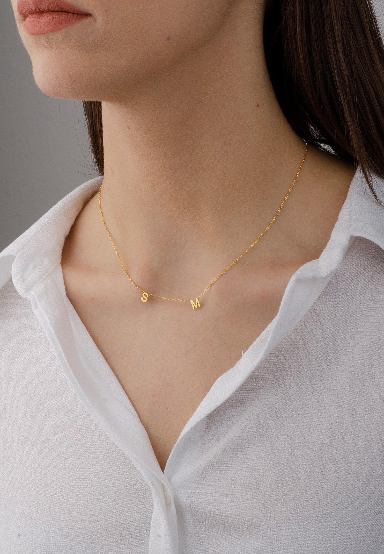 Collana con iniziale, personalizzato lettera su misura neo mamma Natale
