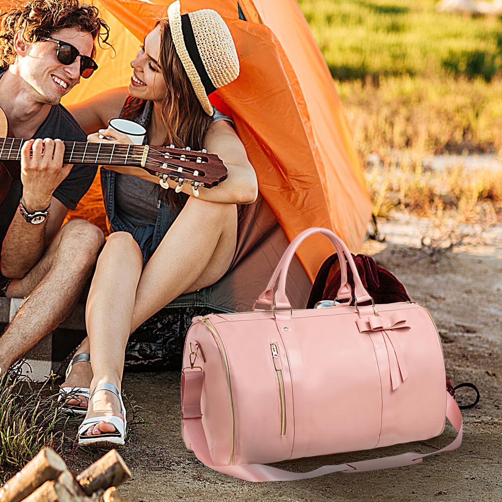 impermeable y convertible para ropa | Utiliza maletas de viaje y de viaje | de equipaje de mano con funcionalidad versátil | Ideal para viajes y negocios | espaciosa y práctica, rosa