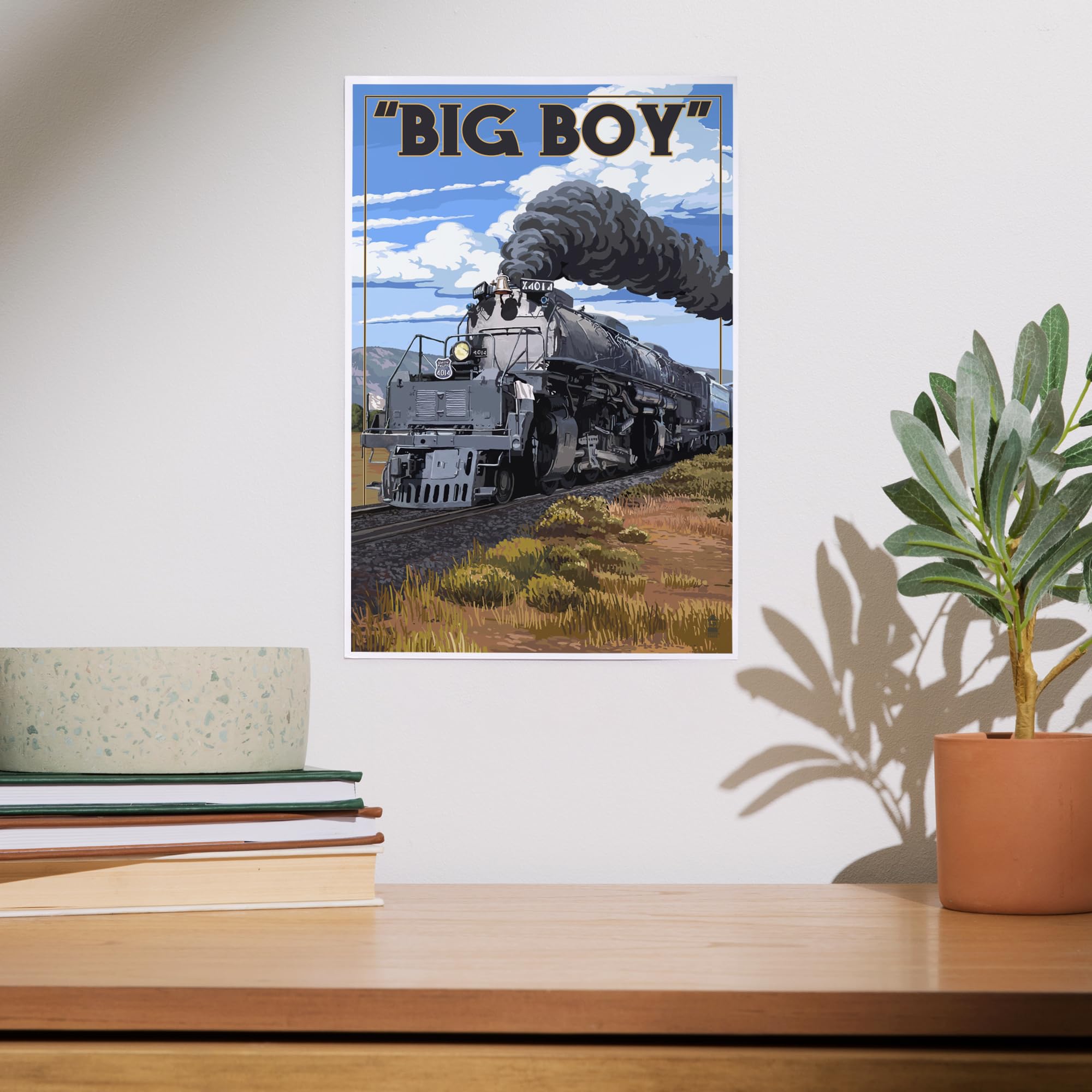 Amazon.com: Lantern Press 8x12 Art Print, Big Boy Steam Engine