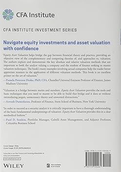 洋書 Valuation Equity Asset Valuation (CFA Institute Investment Series