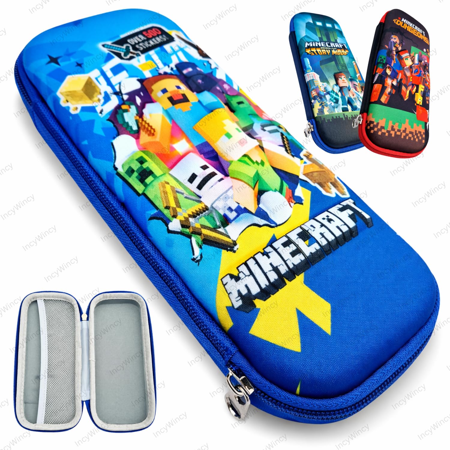 Pencil Box for Boys & Girls | EVA Hardtop Zipper Pencil Case | 21 x 9 x 5 cm | Assorted Gaming Theme Designs | Large Capacity Stationery Organizer for School Kids-image-15