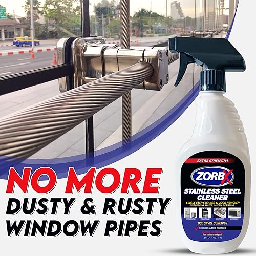 Miniatura 6 de ZORBX Spray limpiador de acero inoxidable  Solución perfecta para eliminar olores desagradables y manchas no deseadas de superficies de acero