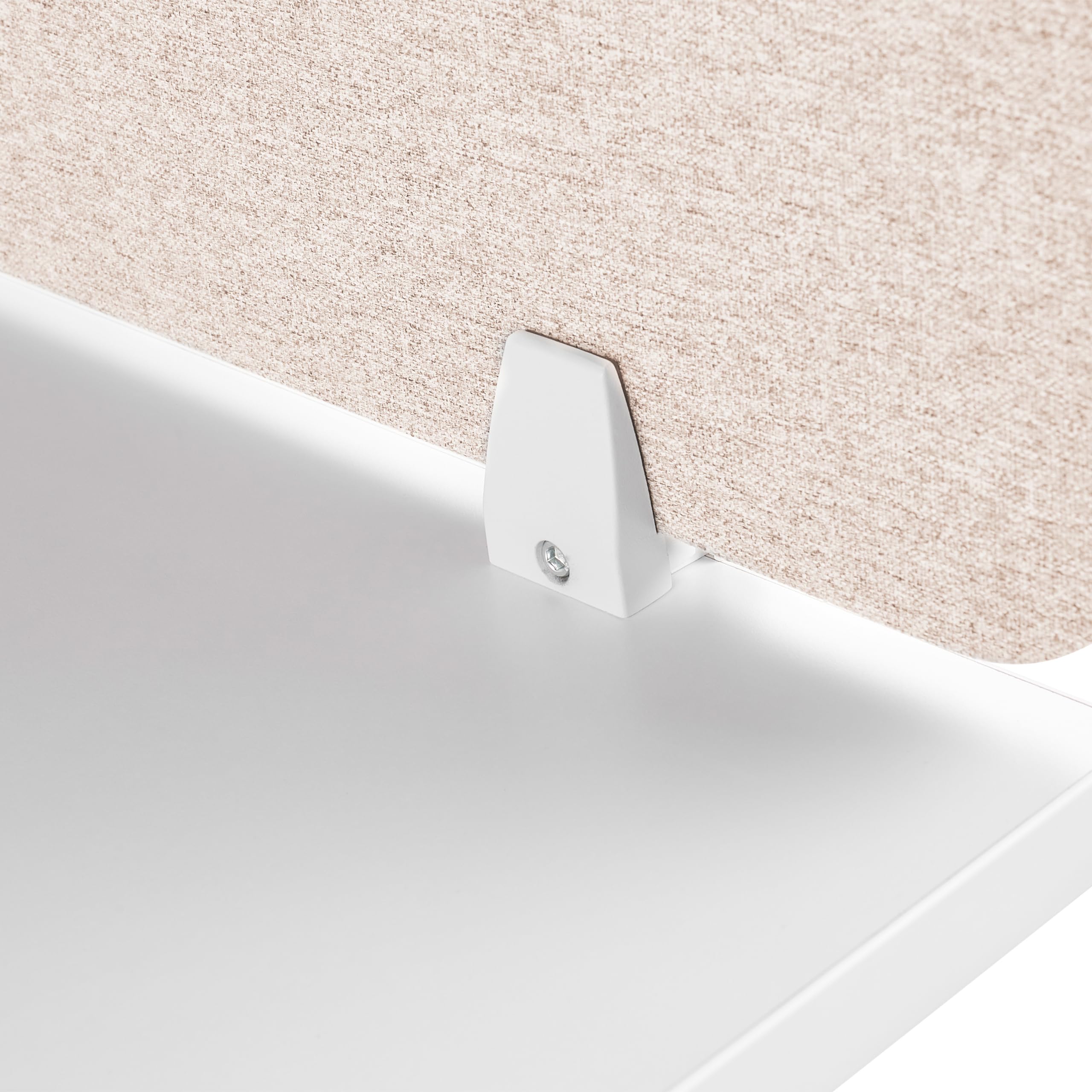 Beliani Panneau de Bureau Acoustique en Feutre Pet Tissu 120 x 40 cm Beige Wally