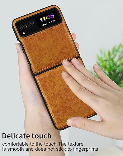 Miniatura 4 de Foluu Funda para Motorola Razr 2023 no compatible con Razr Plus 2023, funda de cuero para Moto Razr 2023, piel sintética + carcasa rígida de