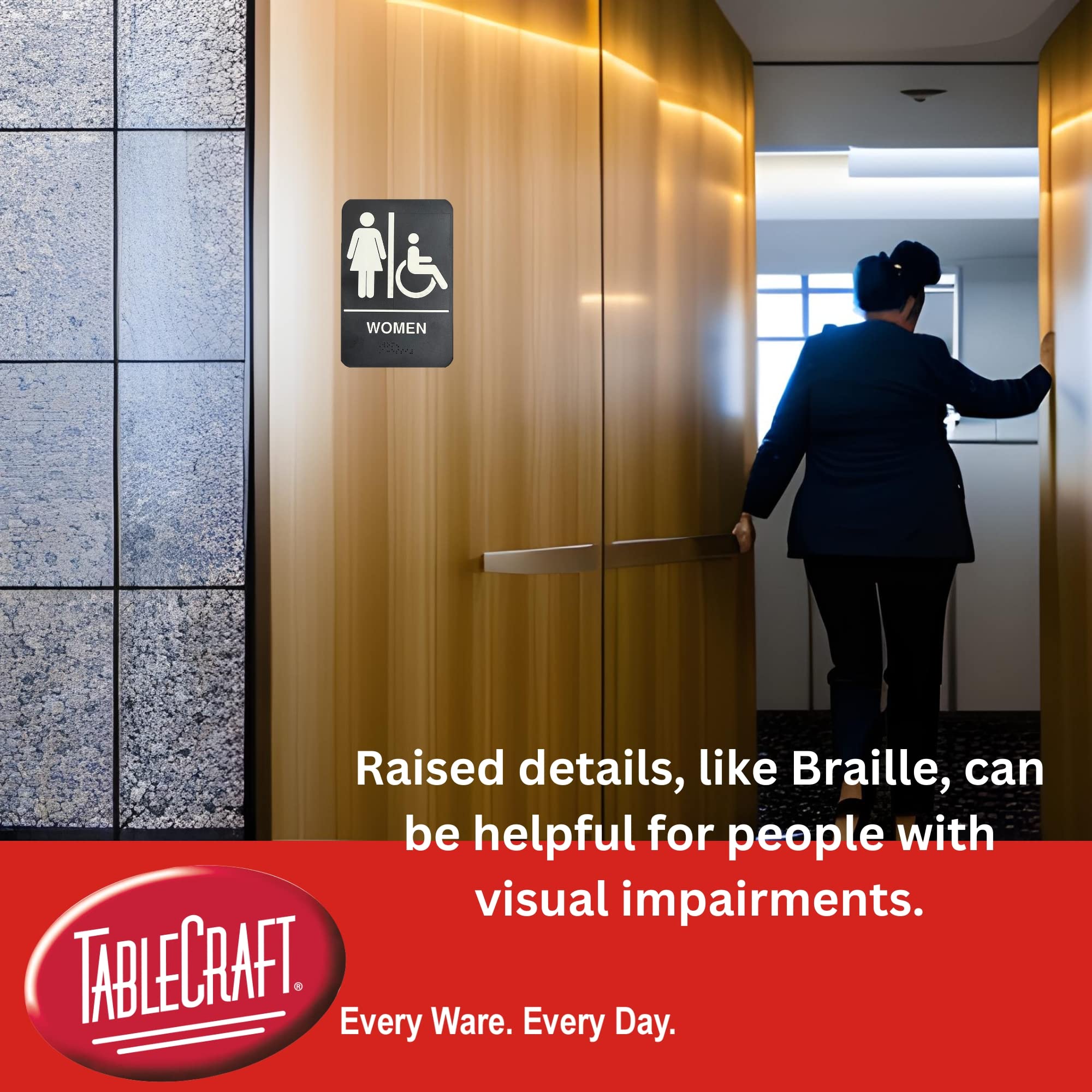 Snapklik.com : TableCraft 11675 Handicap Accessible Restroom Sign, ADA ...
