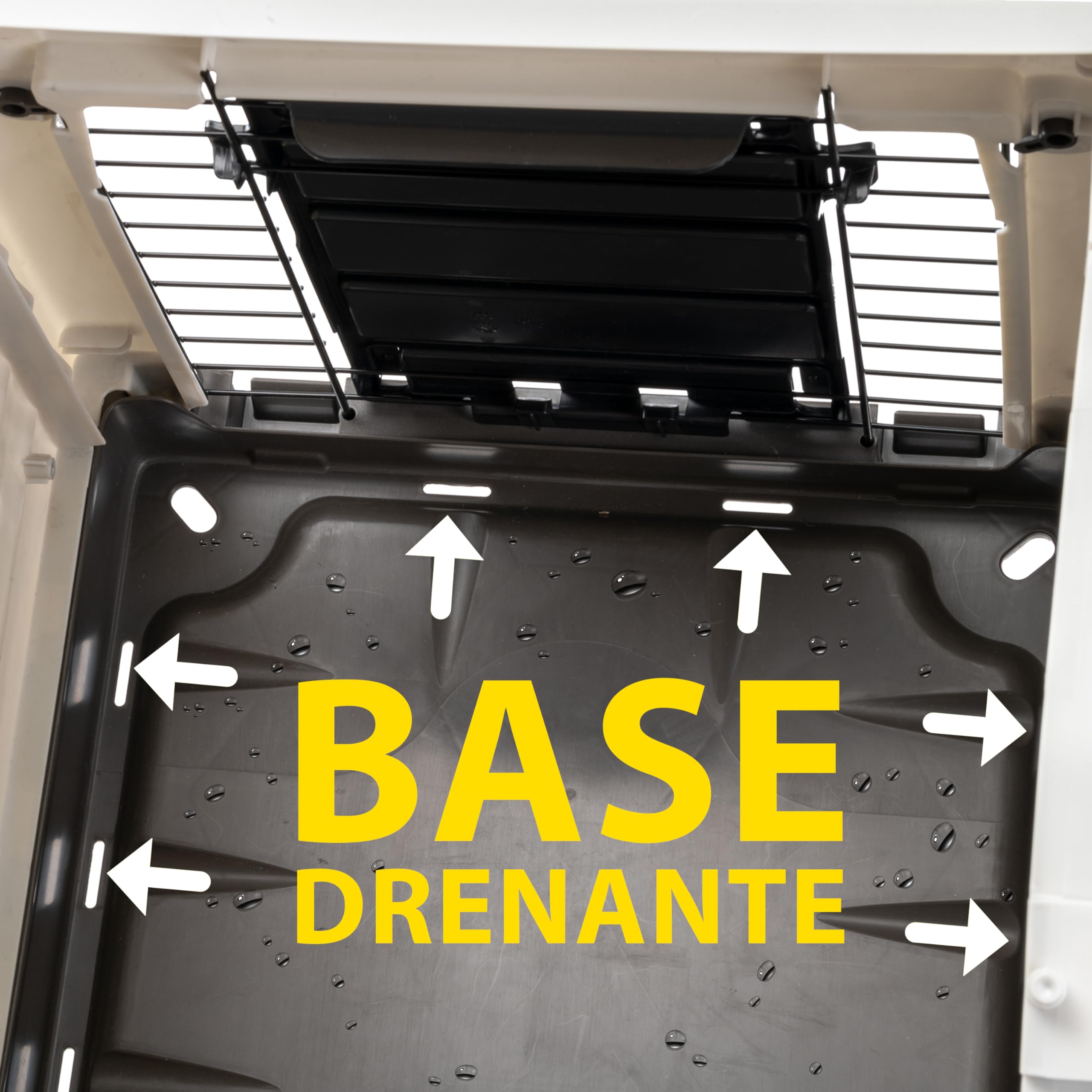 Ferplast Casita para Conejos Metro', conectable a túneles para Conejos Enanos, Hurones y cobayas, con 2 entradas, Techo Desmontable y Base con desagüe, 43 x 48 x 44 cm.