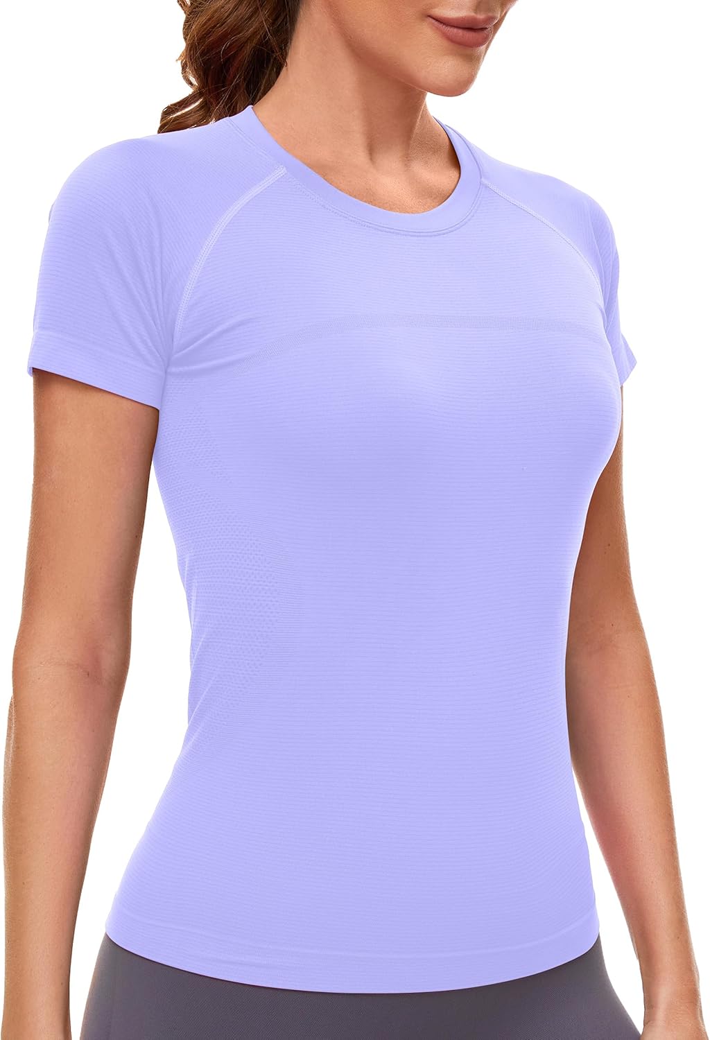 MathCat Seamless Workout Tops for Women, Compression Shirt Women Short Sleeve Shirts Athletic Running Gym Yoga Breathable - Image 2