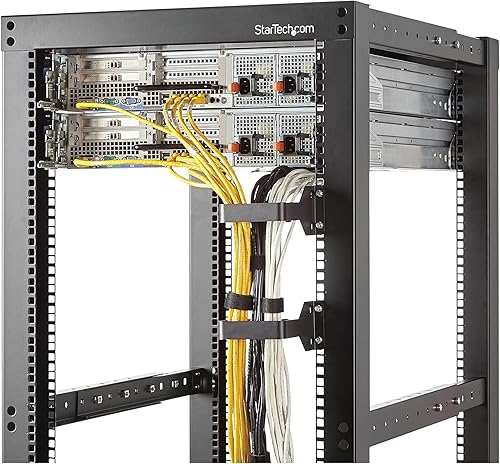 Miniatura 7 de StarTech.com Anillo en D vertical para organización de cables de 2.4 x 3.9 pulgadas, ganchos de anillo en D de metal de 1.5U, organizador de cables