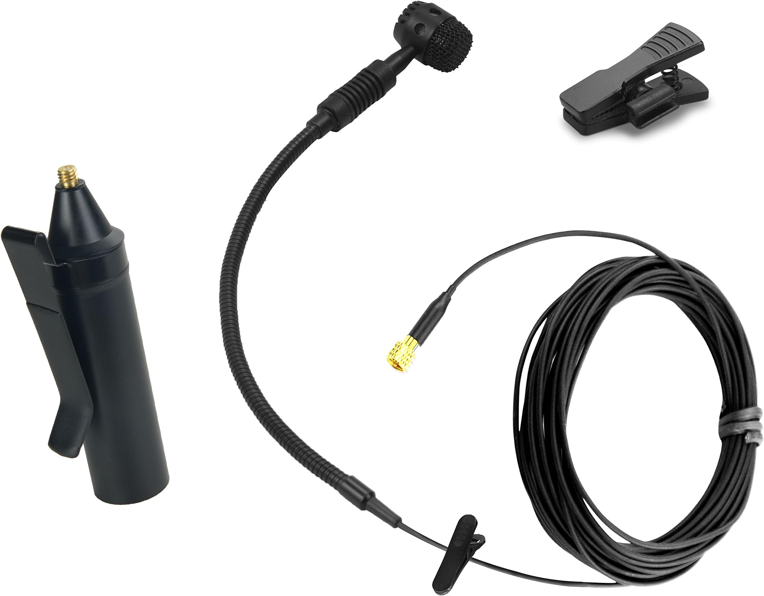 Gbbpro Instrument Microphone with Stand/Mount/Clip/Adapter (for Saxophone)