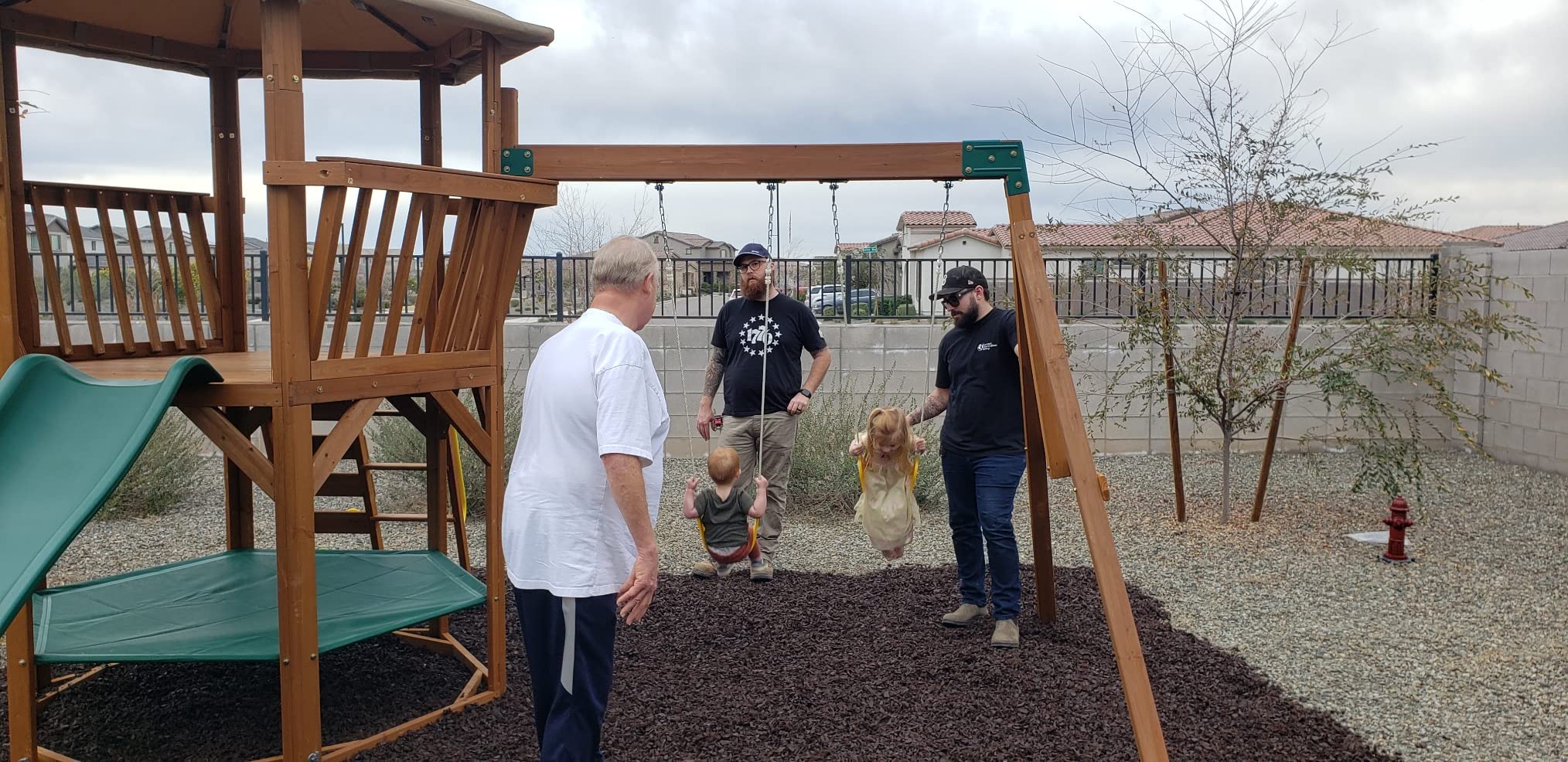 72/mo Finance KidKraft Jungle Journey Wooden Outdoor Swing Set