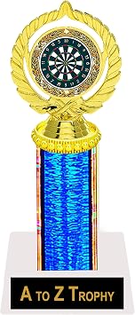 Trophies Darts Trophy Awards 9" Sports Games Tournament Free Engraving Color Choice