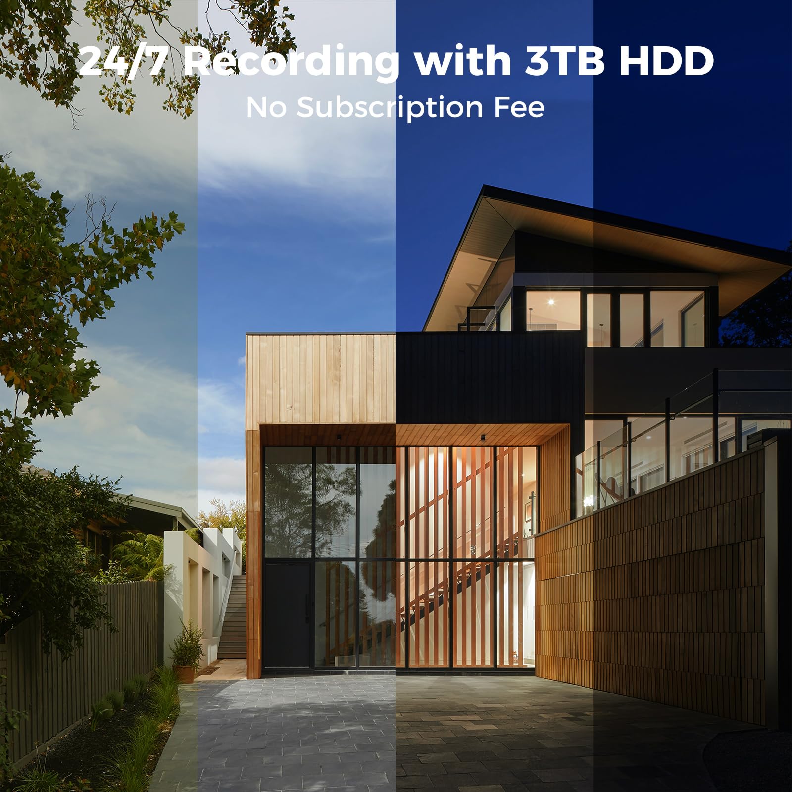 【4K+PTZ】Hiseeu 4K PoE Kit Videosorveglianza Esterno PTZ, Rilevamento Uomo, 12" Monitor 8CH NVR 3TB e 4X 8MP Telecamera Esterno PoE, 30M Visione Notturna a Colori, Rilevamento Movimento 24/7 Remota