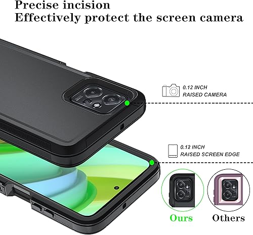 Miniatura 4 de ONOLA Funda para Motorola Moto G Power 5G 2023 con protector de pantalla HD (2 paquetes), no para Moto G Power 2022, a prueba de golpes, a prueba de