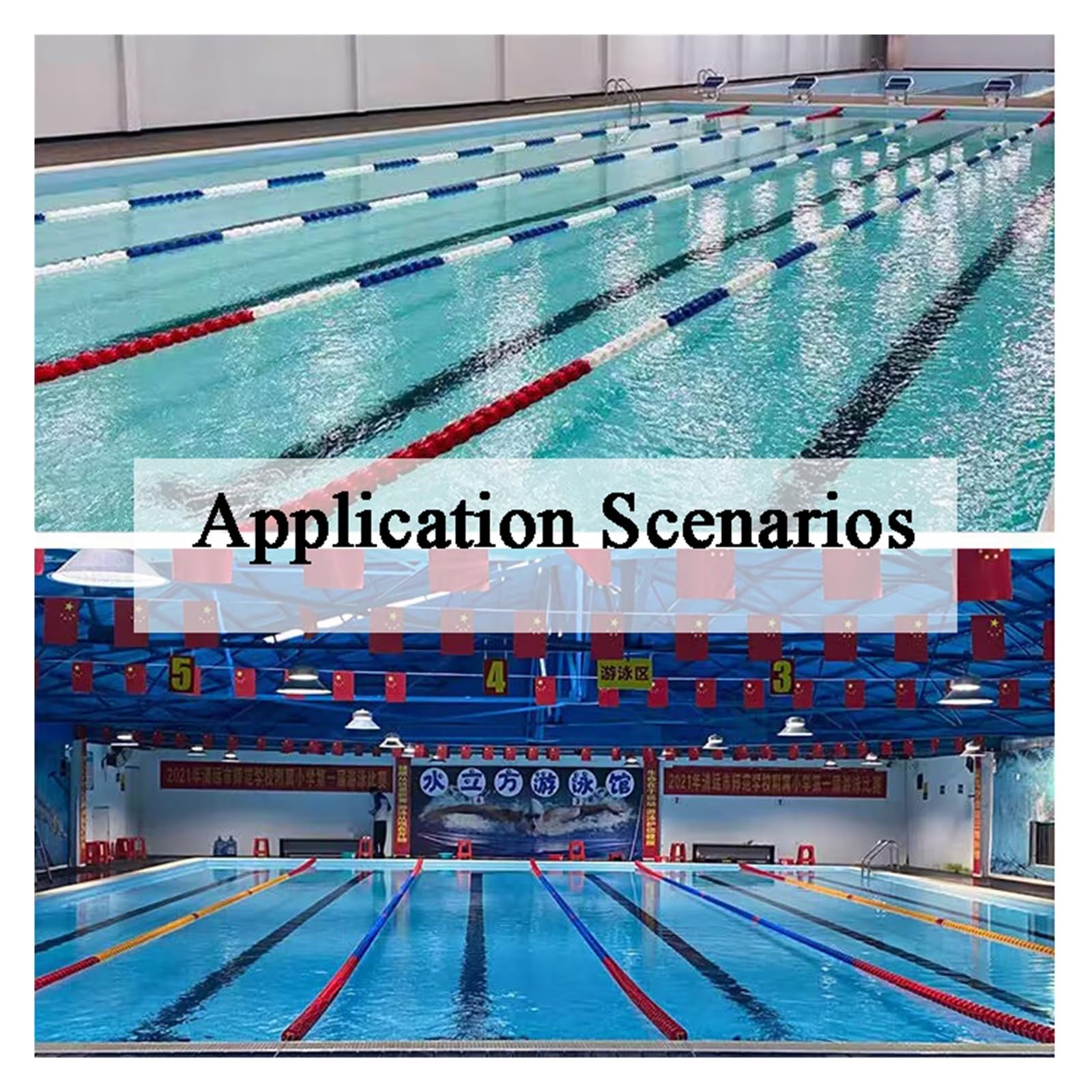Schwimmbahntrennleine für mehr Sicherheit im Poolbereich, Schwimmseil – 5/10/15/20 m lange, schwimmende Trennleine, robuste Schwimmleinen zur Abtrennung von Schwimmbereichen, ideal für Kinde