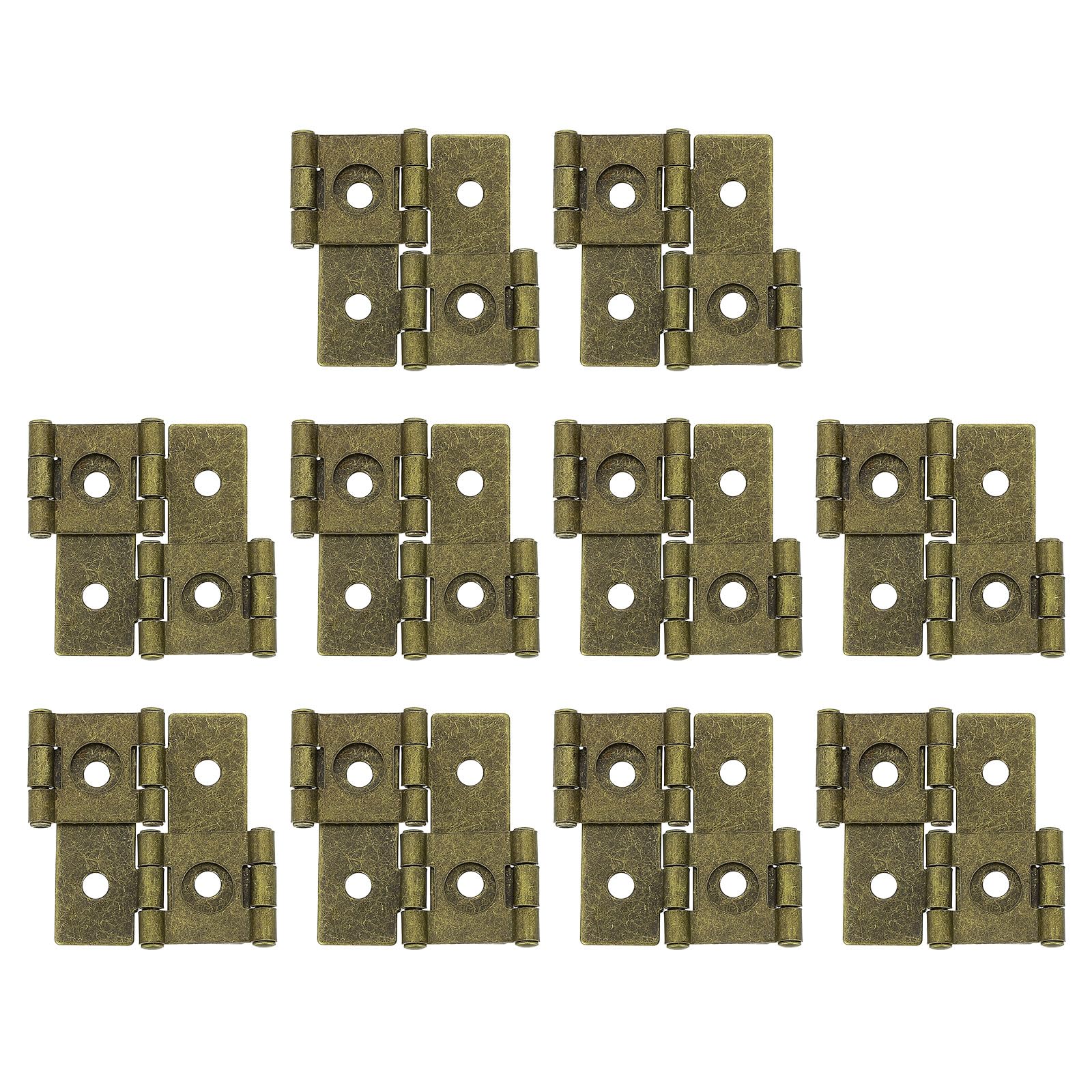 Sourcing Map Bronze Retro Style Double Acting Hinges, 10Pcs 1.85" Double Swing Hinges, 270 Degree Rotation Screen Door Hinges