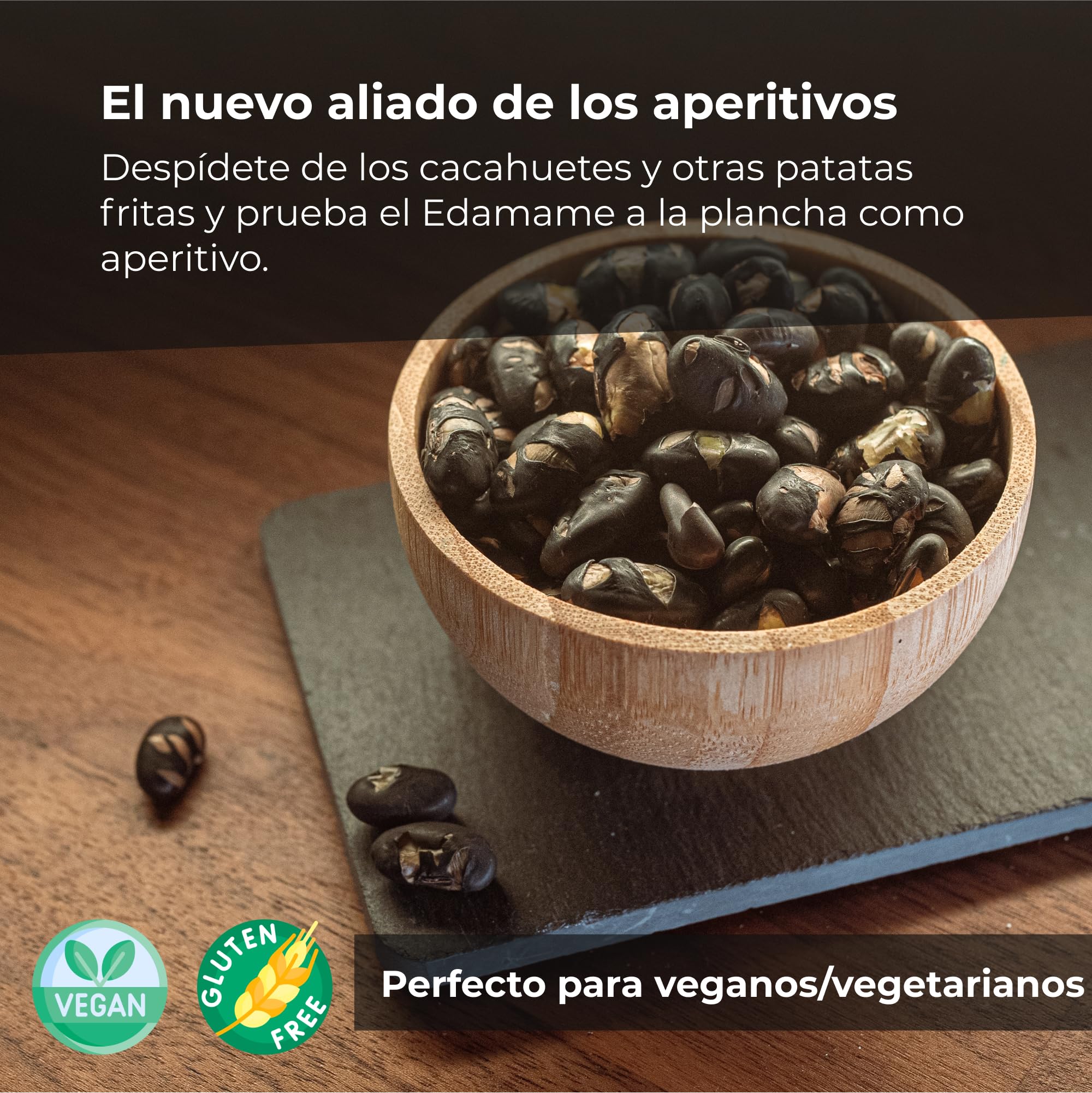Habas de Soja Negra Tostadas 1kg | Soja Madura Tostada Ligeramente Saladas | 100% Origen Natural | Libre de Transgénicos (GMO free) | Altas en Fibra | Proteína para Veganos y Vegetarianos | Dorimed