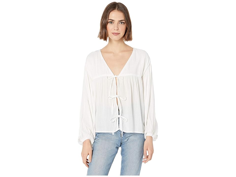 

Amuse Society Local Favorite Woven Top (Casa Blanca) Women's Clothing, White
