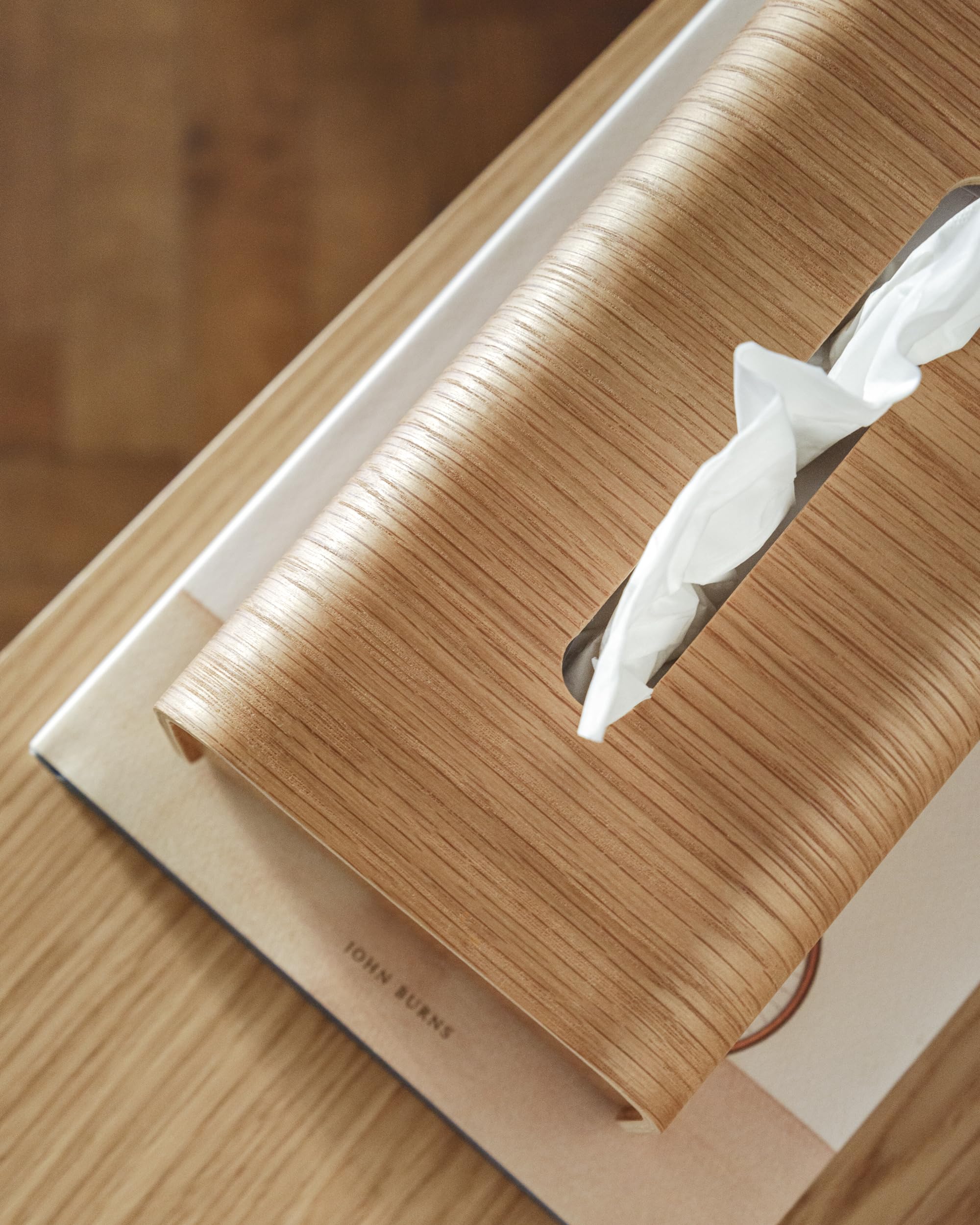Kazai. Boîte à mouchoirs 'Toke' | Placage en Bois véritable certifié FSC | Distributeur Durable au Design scandinave | Chêne