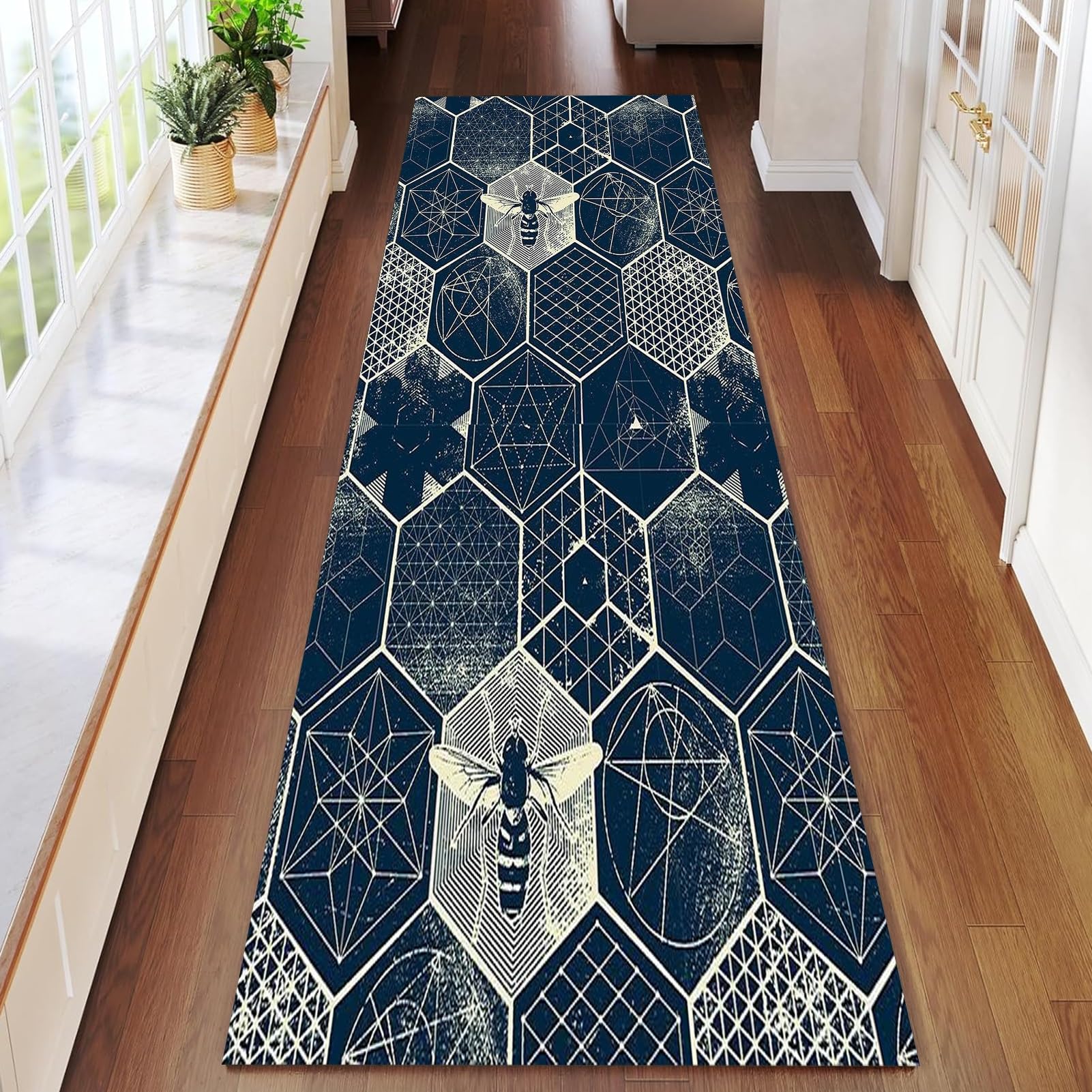 Tapis de couloir antidérapant grande longueur 6m chemin de sol pour entrée et cuisine