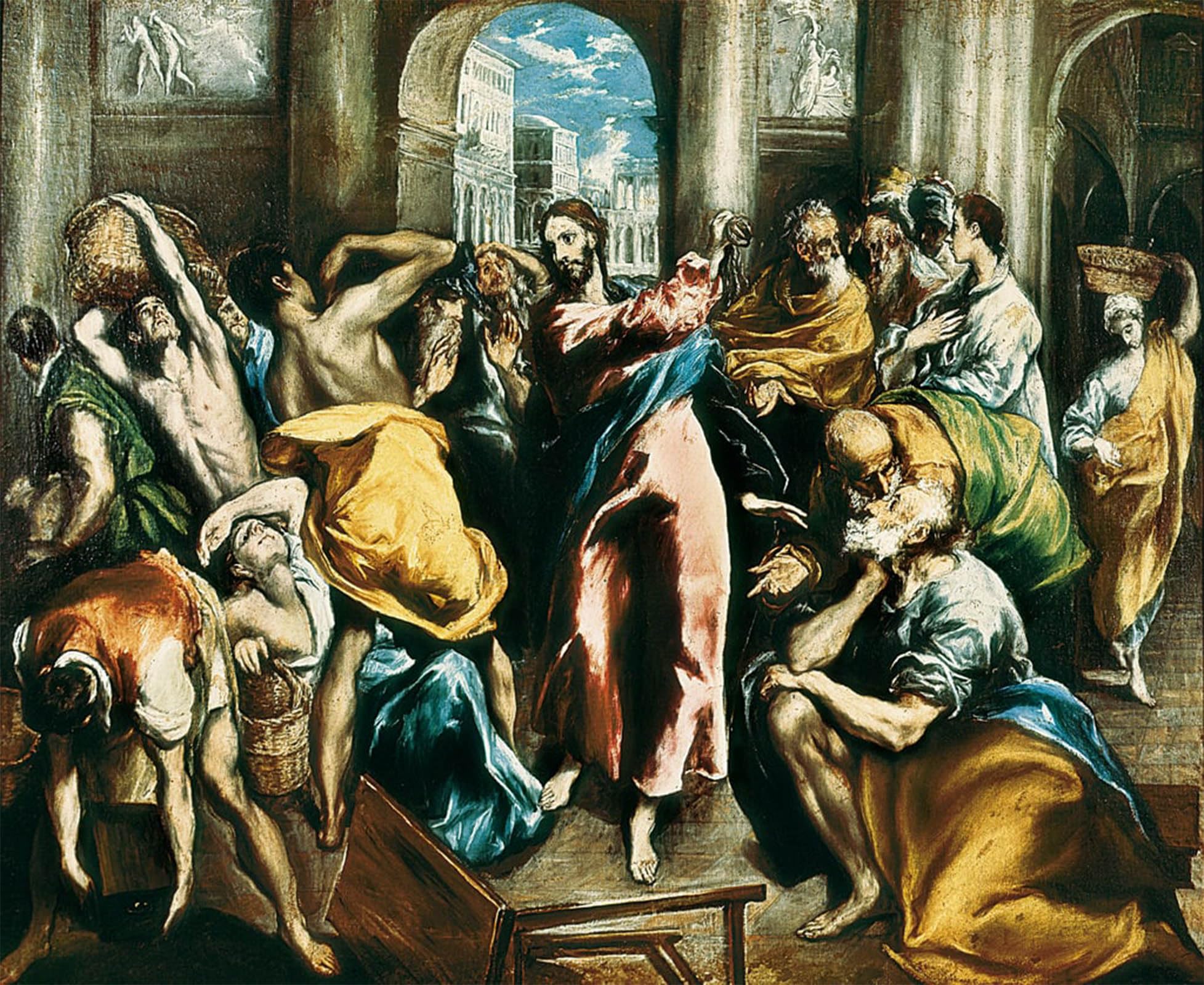 POSTERIIk Famous Print Pop Art Wall Art Graffiti Christ Driving Out the Merchants From the Temple by El Greco Art Prints for Home Decor 60x90cm