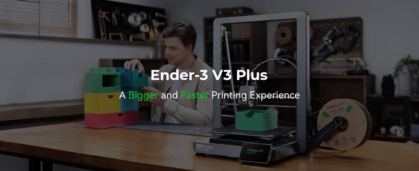 Creality Ender 3 V3 Plus 3D Printer, CoreXZ 600mm/s High-Speed