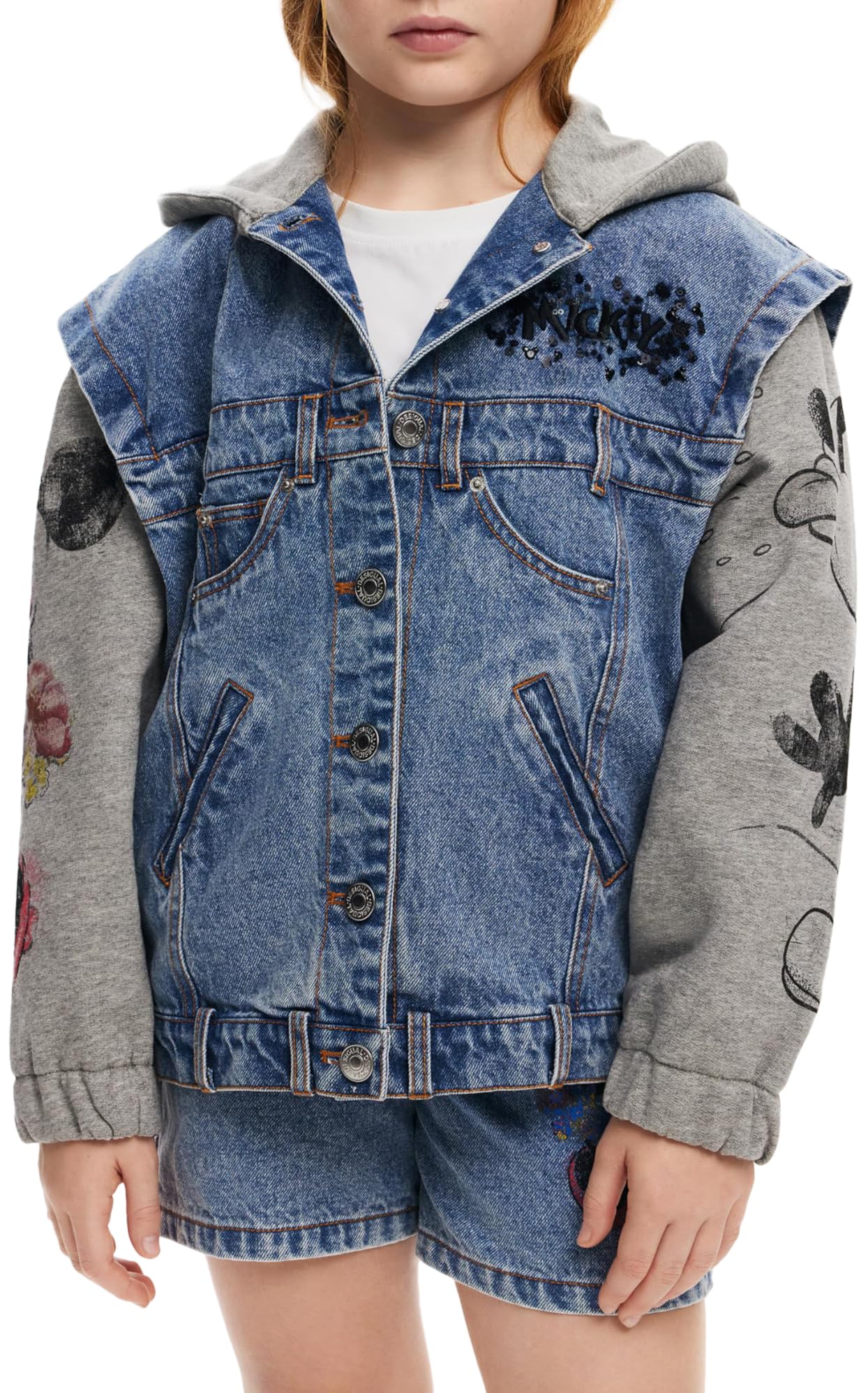 Desigual EXT_PEARL_M, 5007 DENIM LIGHT WASH, 9/10