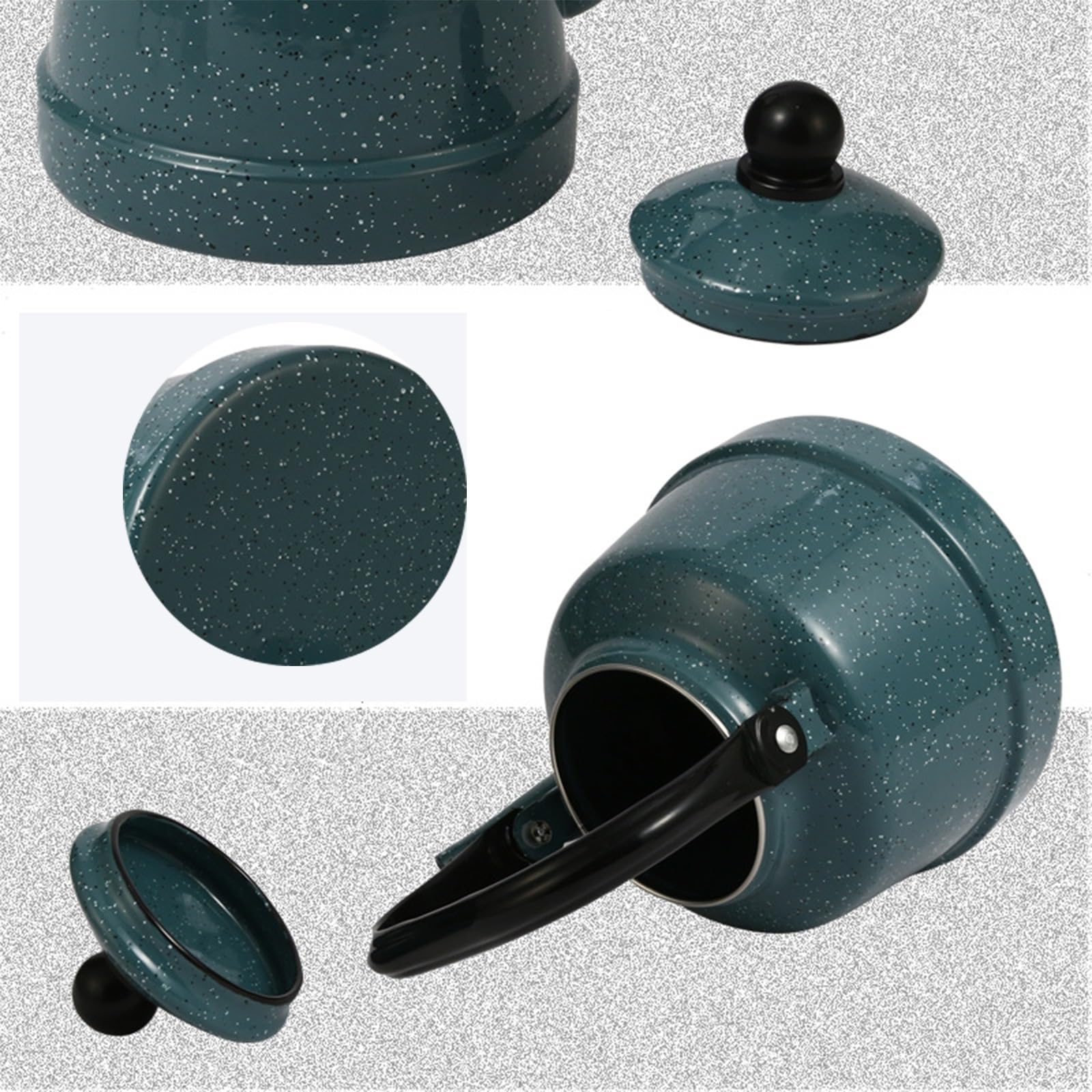 Czajnik z uchwytem, ​​szybko nagrzewający się czajnik na gaz, indukcję, prąd(Blue,1.1L)