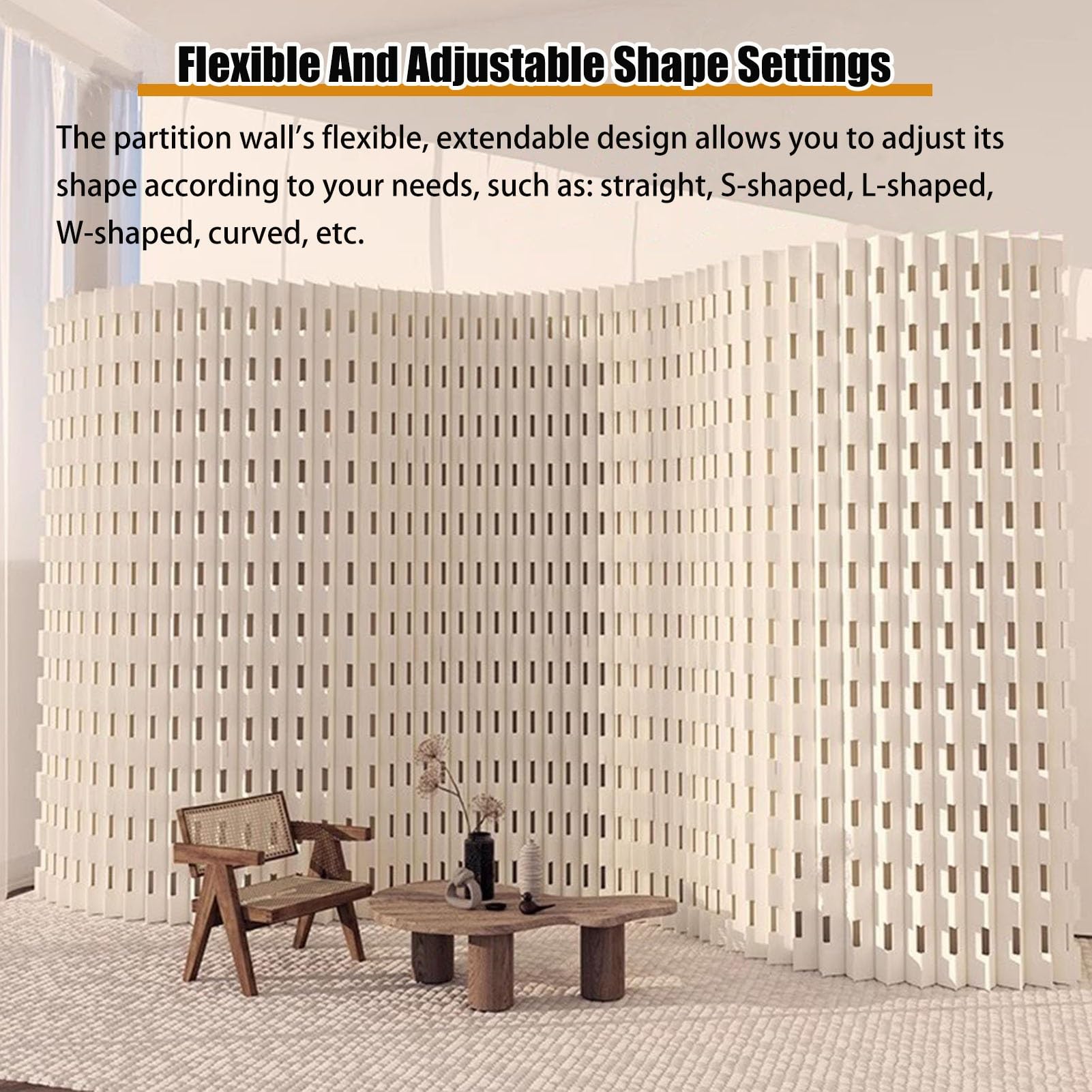 Separador de ambientes plegable y ajustable grande – Portátil para oficina y hogar, separador de espacio flexible (300 x 220 cm)