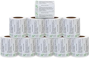 1x2.6 Inch Green Universal Compliant Warning Sticker, 50 Rolls of 500
