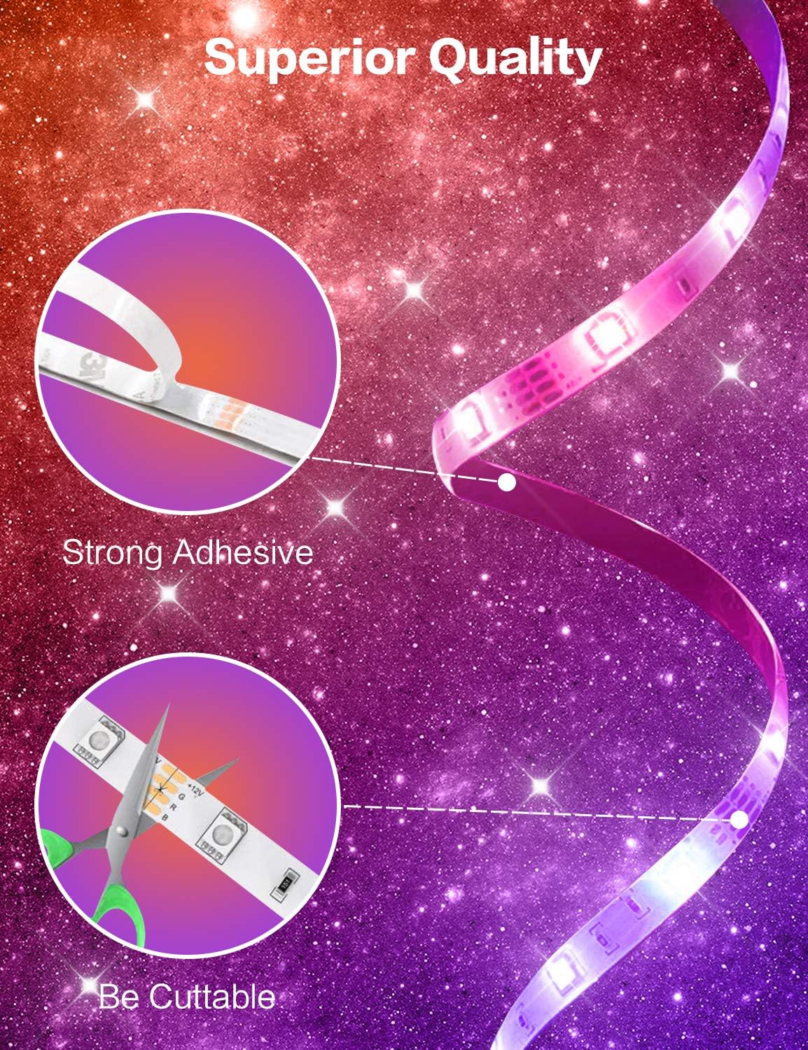 Buy 65 6ft Led Lights For Bedroom Jadisi Led Strip Lights Color Changing Lights With Remote App Control 2 Rolls Of 32 8ft Online In Indonesia B08nfvfx41