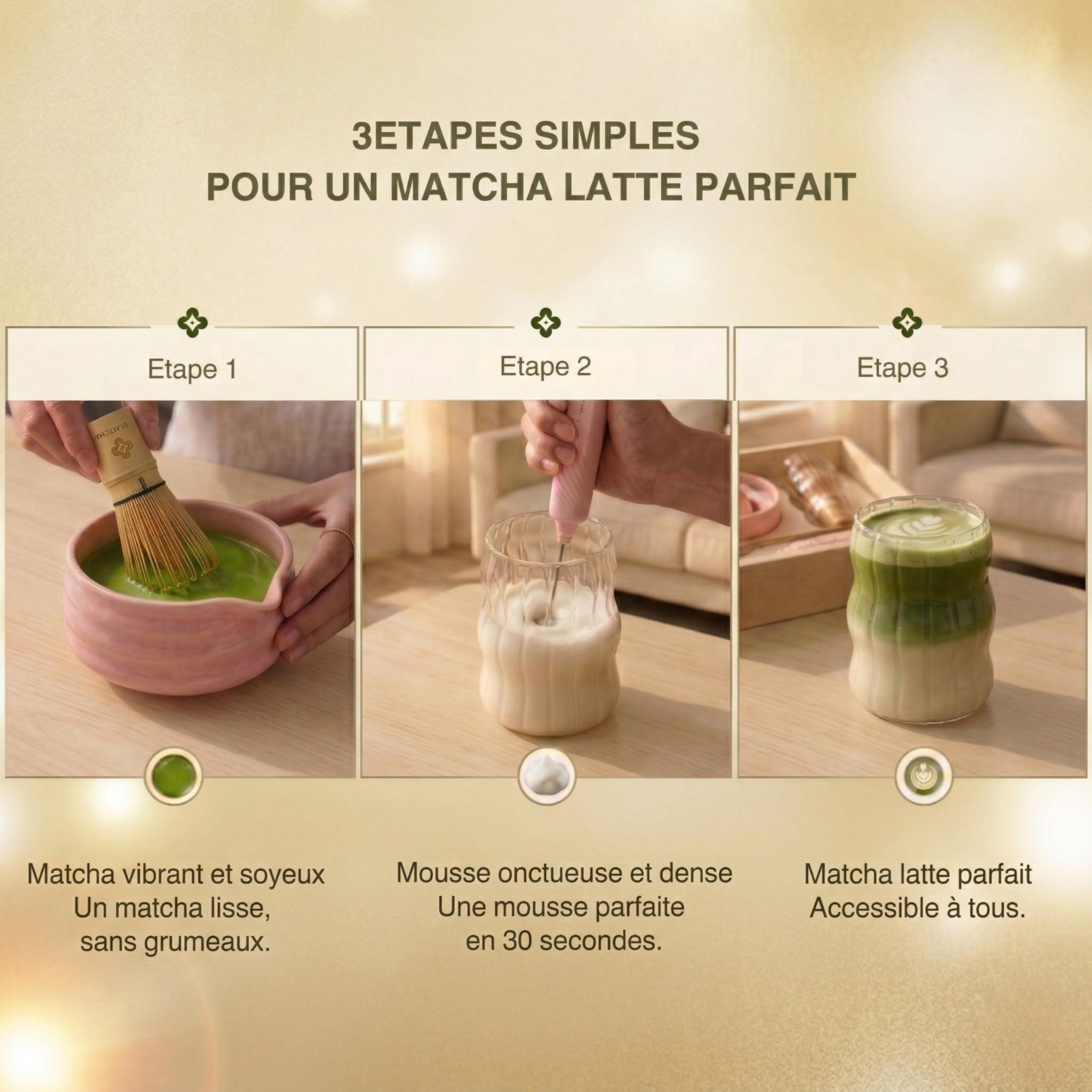Kit Matcha – Matcha Kit Complet avec Bol Matcha 530ml Bec Verseur, Fouet Matcha Électrique & Chasen Bambou – Coffret Matcha Rose Premium, Set Matcha Débutant avec Accessoires Thé Matcha