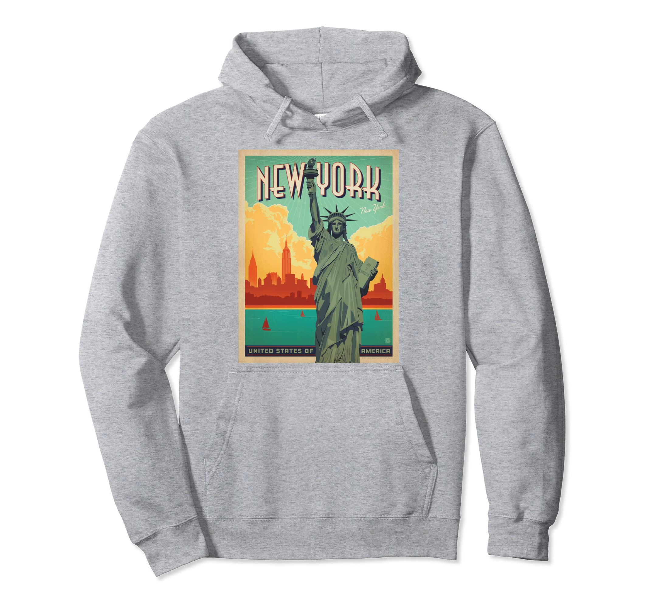 Vintage Travel Poster Retro - New York Pullover Hoodie