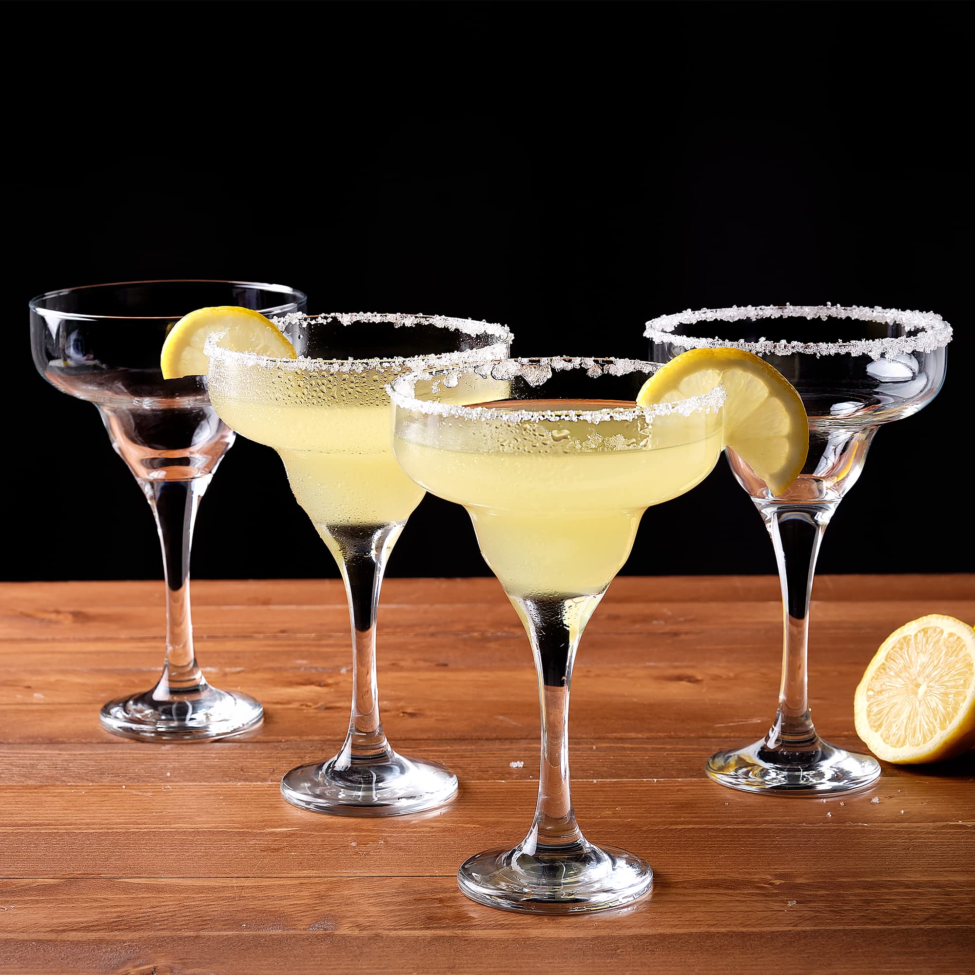Crystalia Verre Margarita, Lot de 4, 300ml 100% SANS PLOMB Verre à Cocktail, Verres à Expresso Martini, Verres a Margarita pour Boissons Glacées