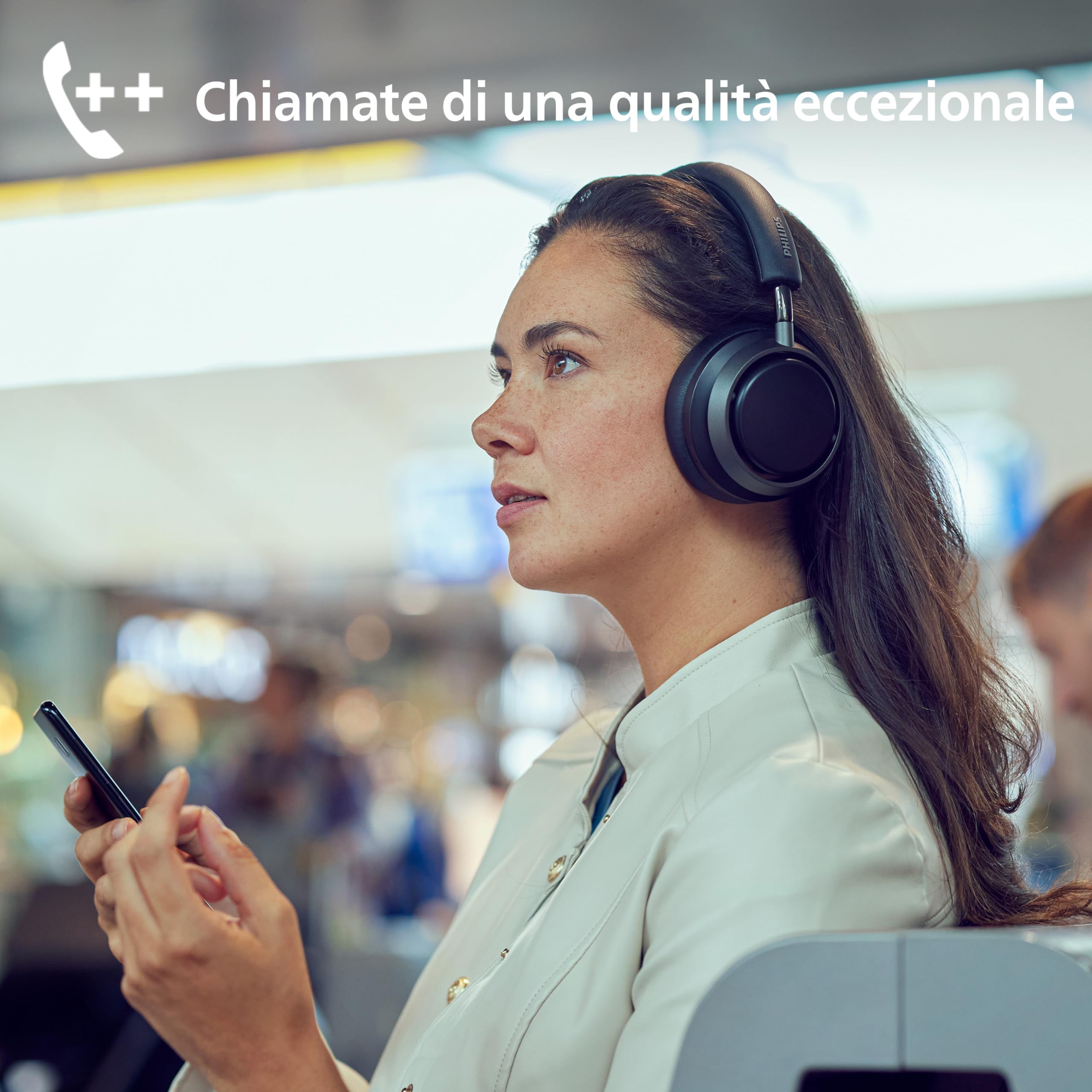 Philips Audio Fidelio L4SE Cuffie Bluetooth wireless con cancellazione del rumore, qualità superiore delle chiamate, assistente vocale, compatibili con fino a 50 ore di riproduzione musicale, nero
