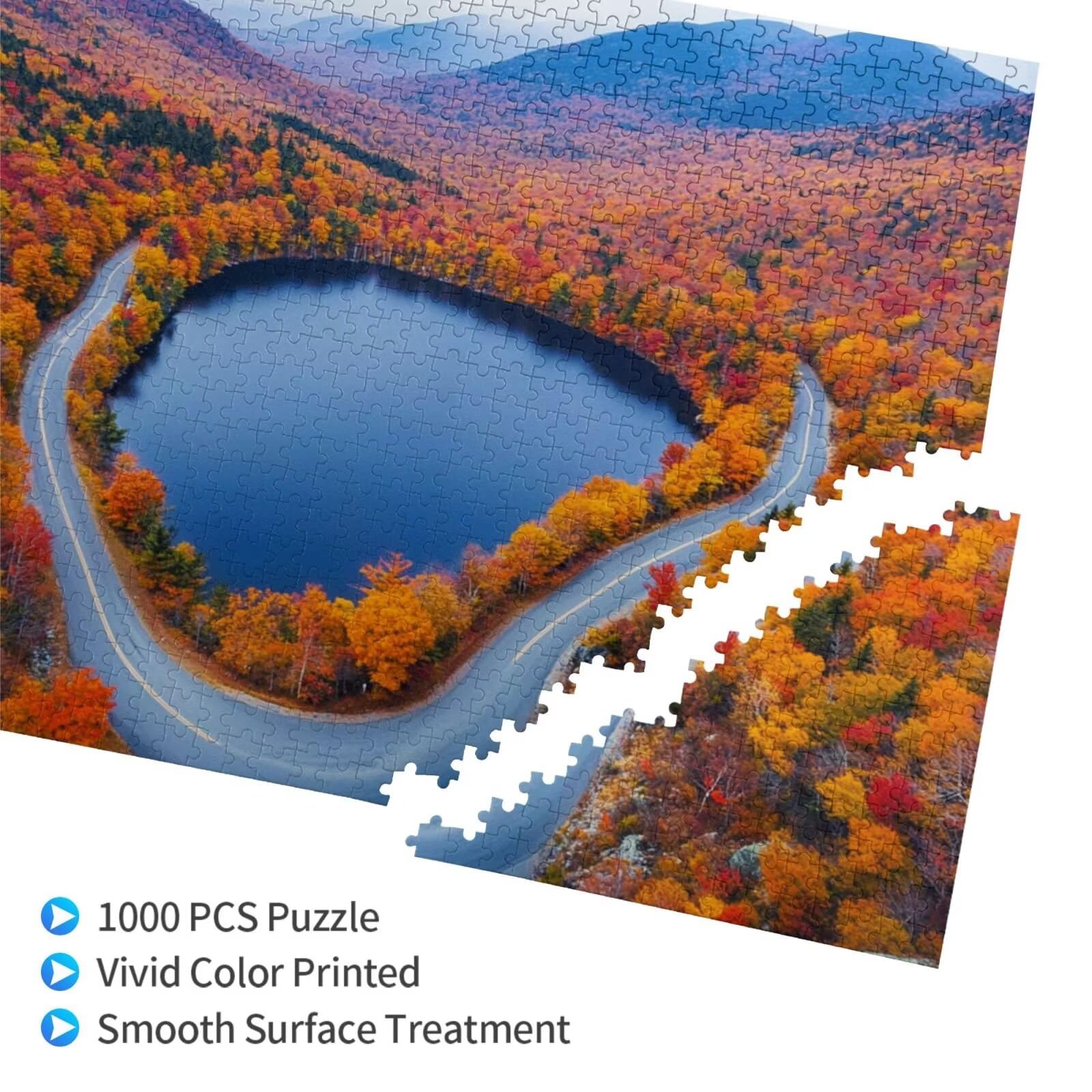 Puzzle natura, 6000 elementów, jezioro, puzzle dla dorosłych, z pudełkiem na prezent, duże drewniane puzzle dla dorosłych, gra zręcznościowa dla całej rodziny, prezenty dla kobiet, 105 x 180 cm, 1094y