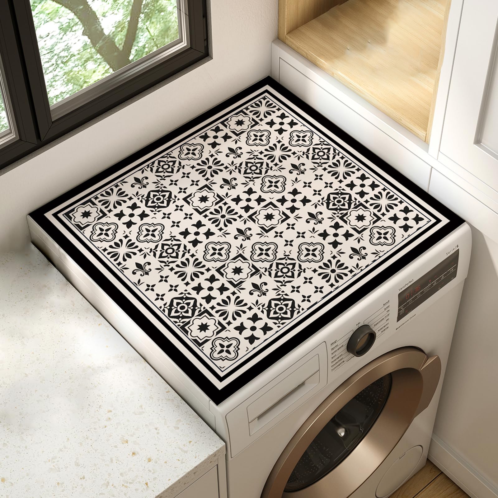 Anti Slip Fridge Dust Cover,Fridge Protection Mat Top,Washing Machine Top Cover Cloth,Refrigerator Dust Proof Cover Mat,Anti Fouling,Waterproof,Wear Resistant,For Washer,Dryer,Bedside Table