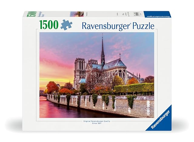 Foto 2 de 5 de Ravensburger - Puzzle 1500 Piezas Notre Dame al Atardecer