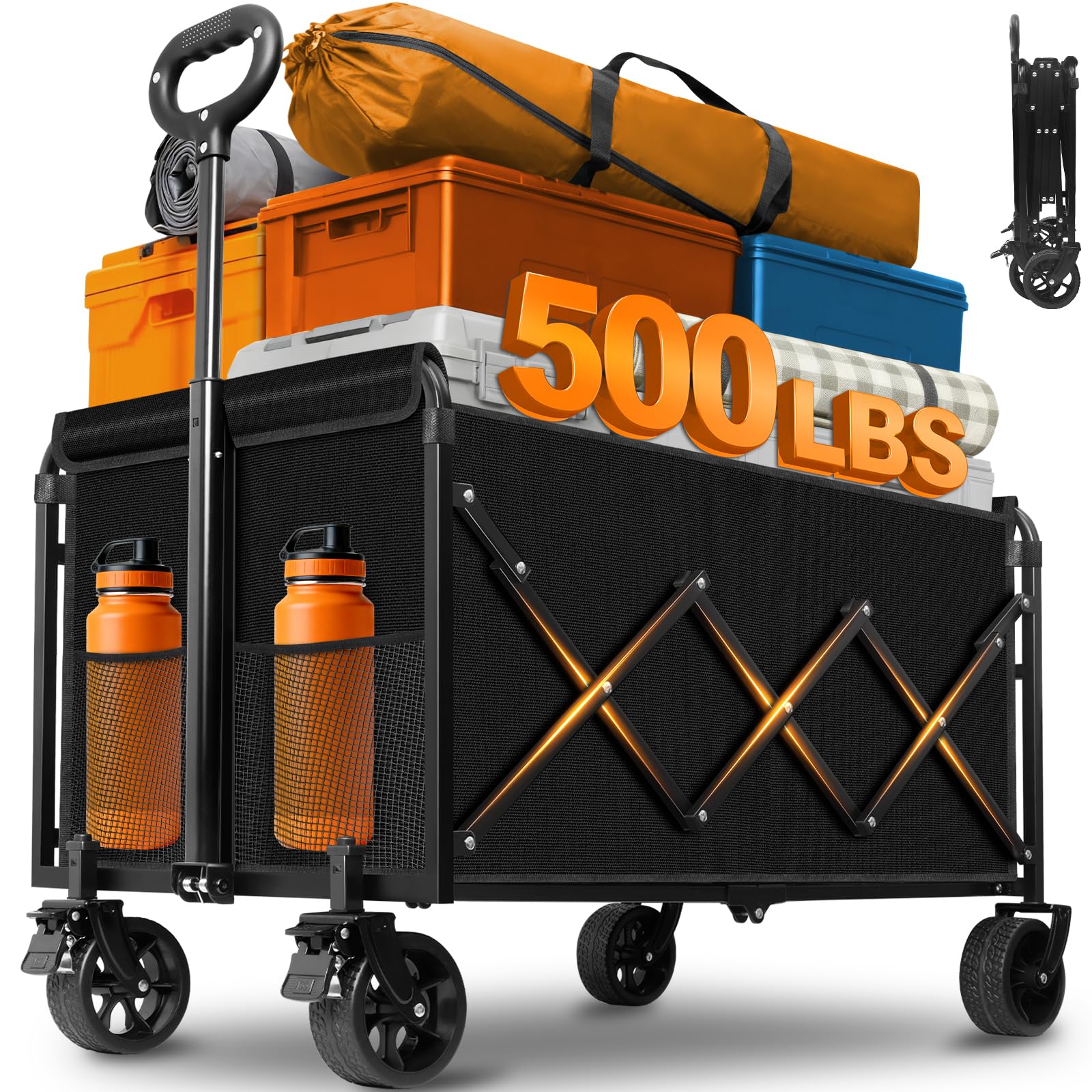Wagons Carts Foldable 500 lb