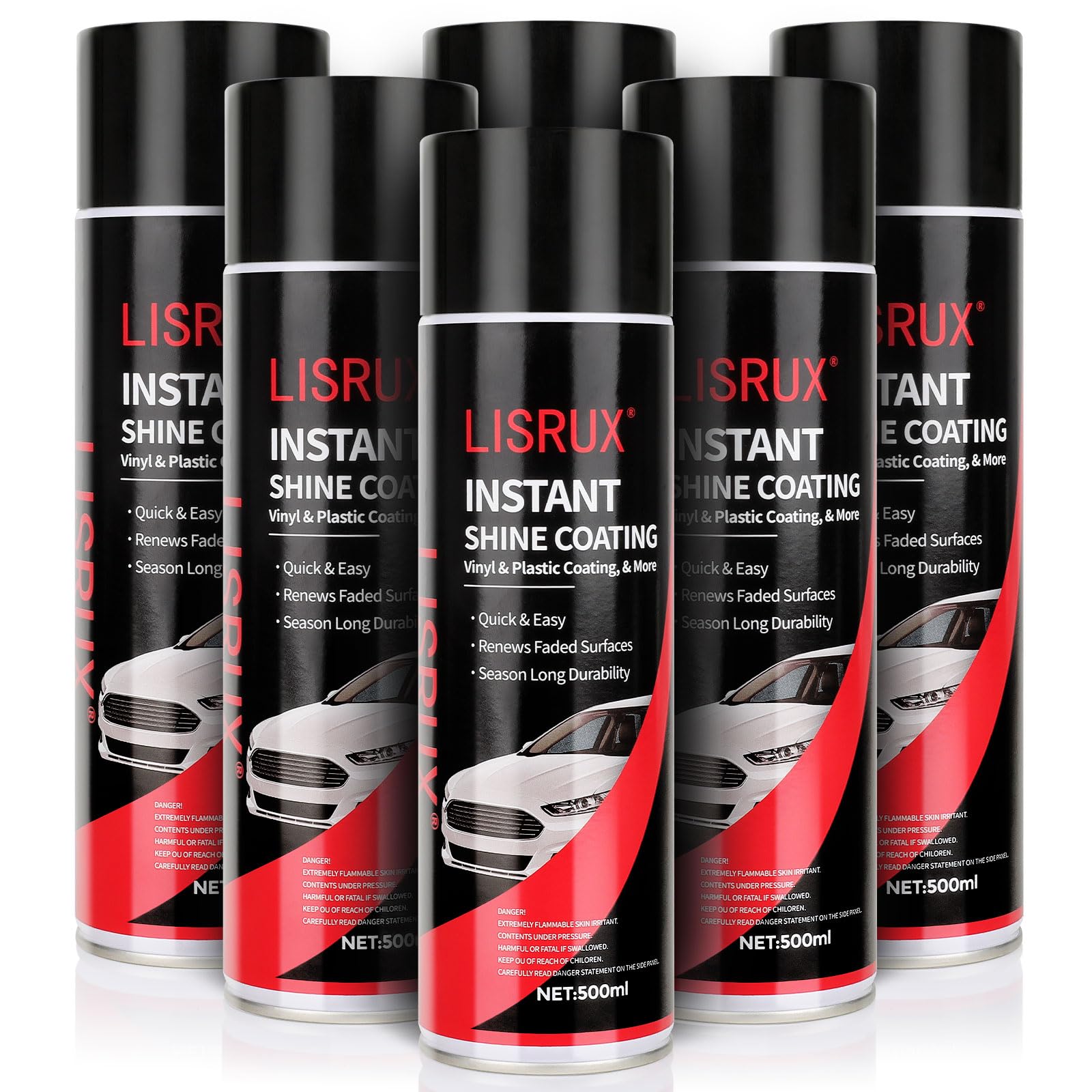 Ceramic Paint Sealant Spray, 72 Fl Oz Spray Wax for Cars, Quick and Easiest Step to Add Gloss, High Shine & Protection, for Trucks, Motorcycles and RVs, Safe on All Surfaces, 6-Pack