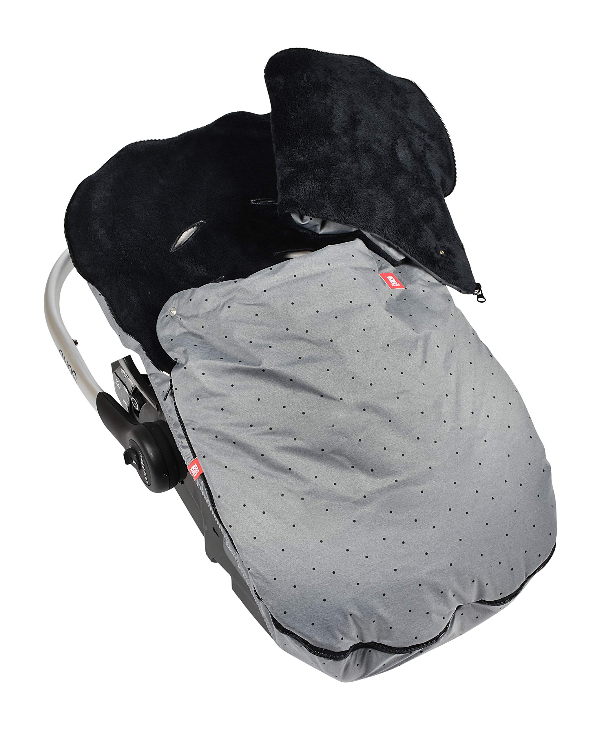 Coperta Avvolgente Neonato Joyz - 84x84cm, Cotone 100%, Con Cappuccio, Beige/Arcobaleno - Foto 13