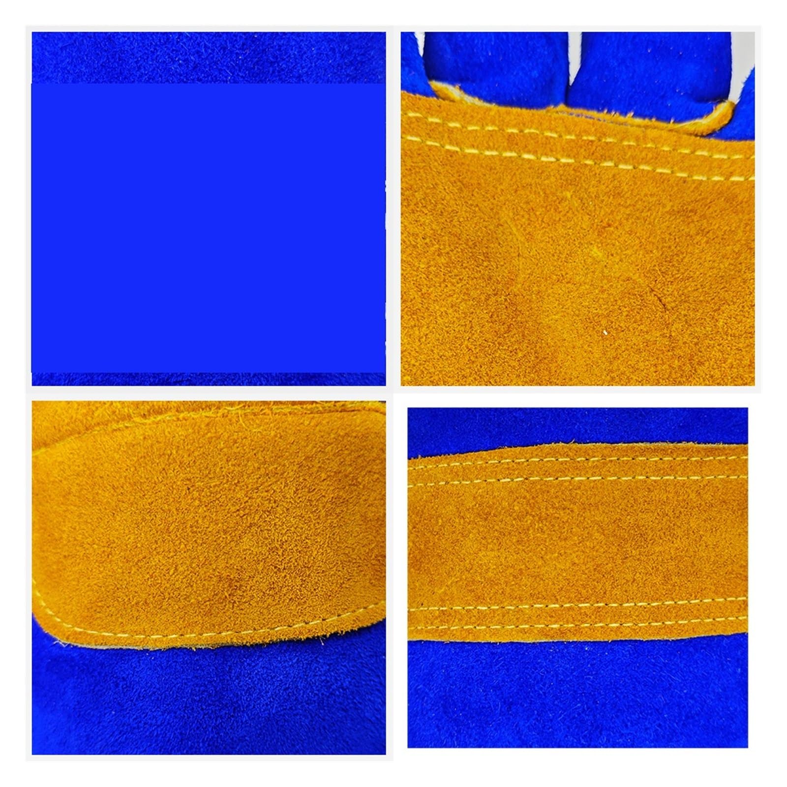Guantes Soldador Guantes de seguridad for soldadura cuero, guantelete resistente 14 ", guantes trabajo resistentes al calor, for barbacoa y