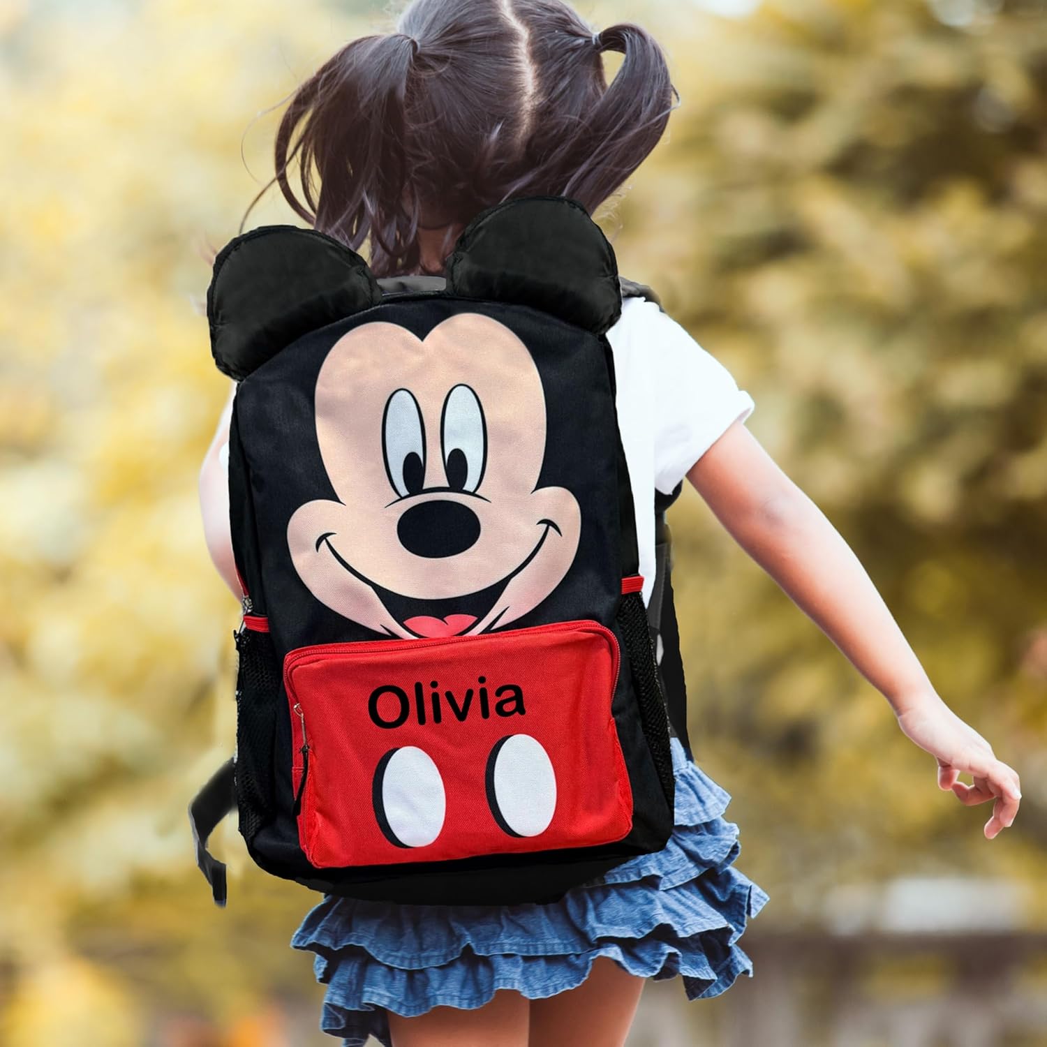 Personalized Backpack made from Disney Mickey Mouse Face Back to School or Travel Book Bag Backpack - 16 inches