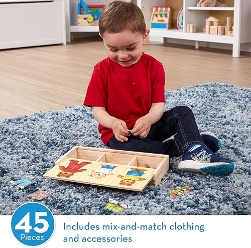 Miniatura 2 de melissa  doug rompecabezas de combinar ropa de madera familia de osos Versión estándar Multicolor