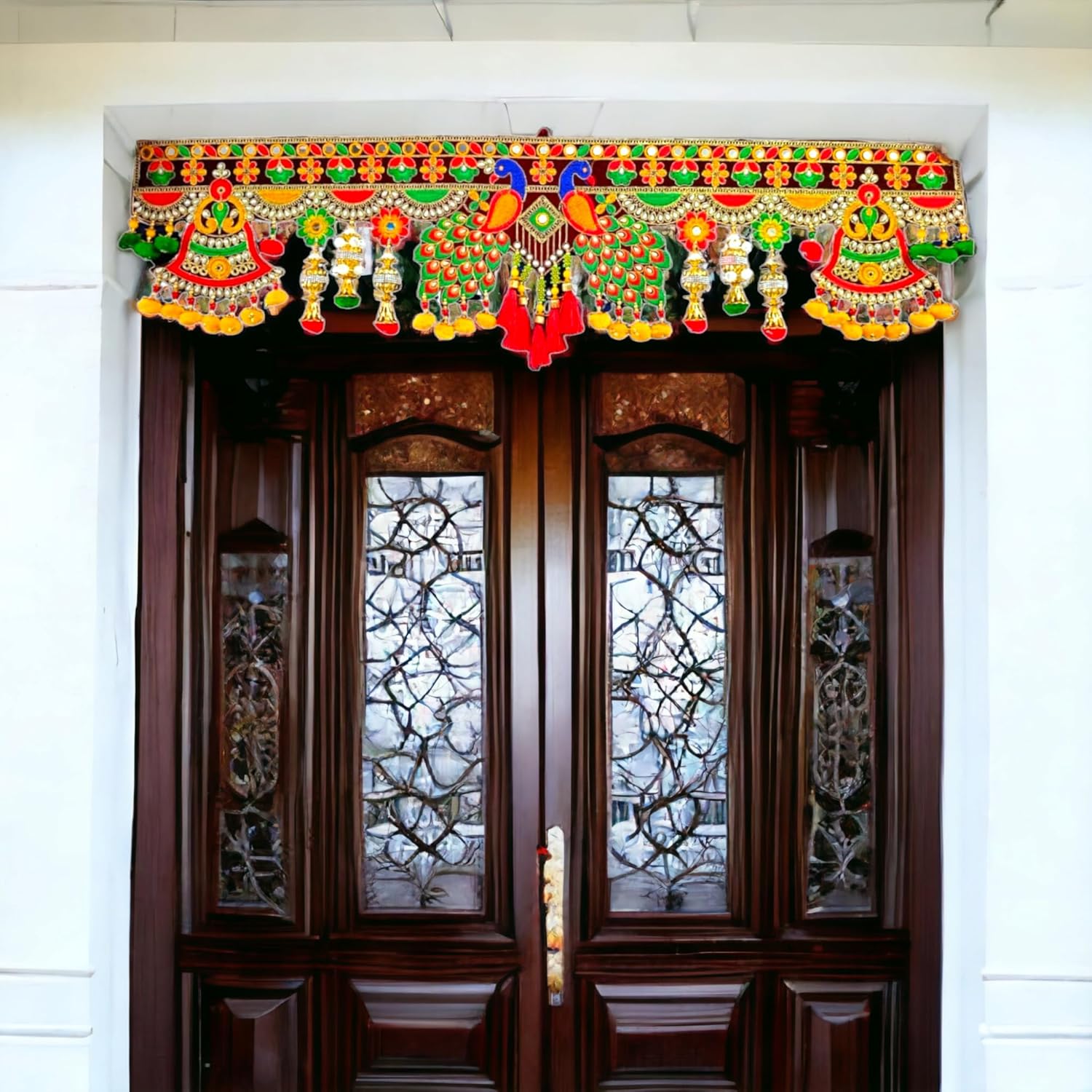 DK Trades® Handmade Toran for Main Door – 3ft Decorative Bandarwal for Home, Temple & Diwali Décor | Traditional Hanging Door Decoration (36 x 10 inch)
